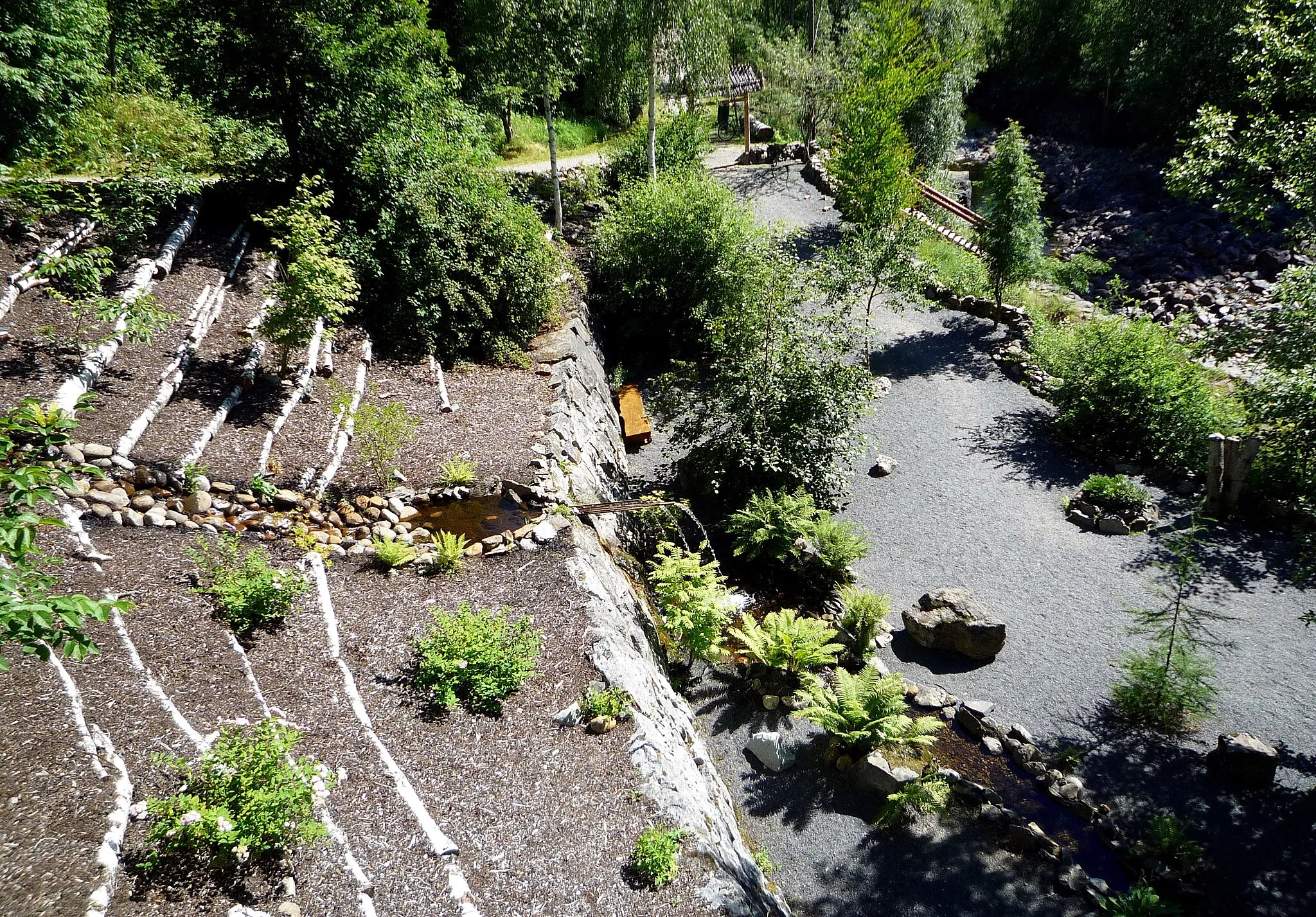 Photo showing: Japanska trädgården ligger centralt i Arboretum Norr.