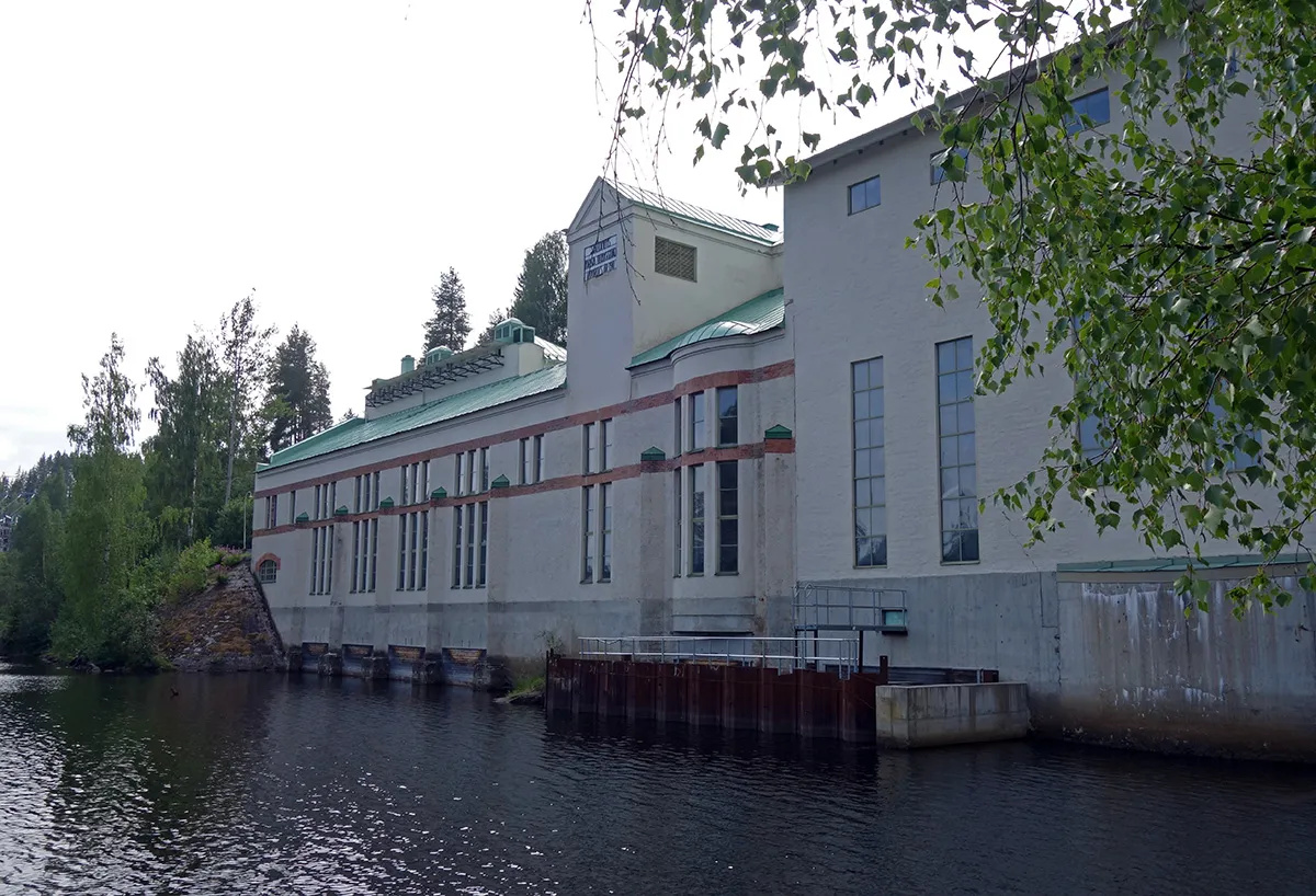 Photo showing: Finnfors gamla kraftverk i Skellefteälven, taget i bruk 1908. Numera byggnadsminne och museum.