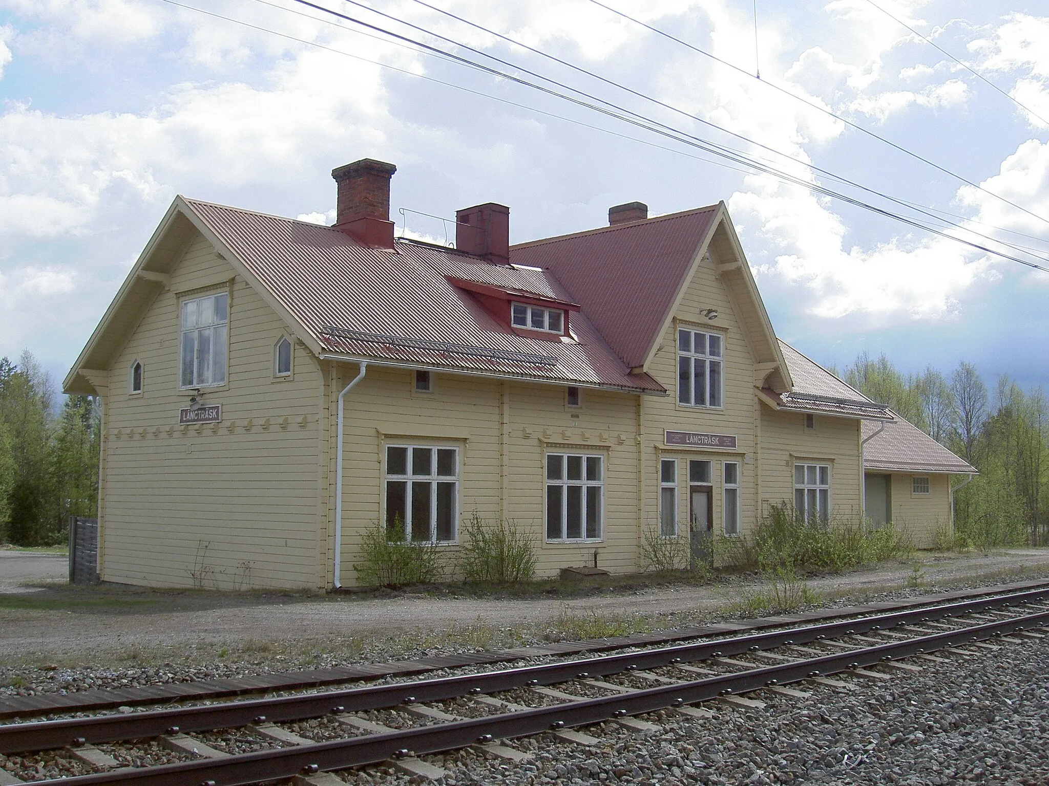 Photo showing: The railway station in Långträsk, Piteå municipality, Norrbotten County.