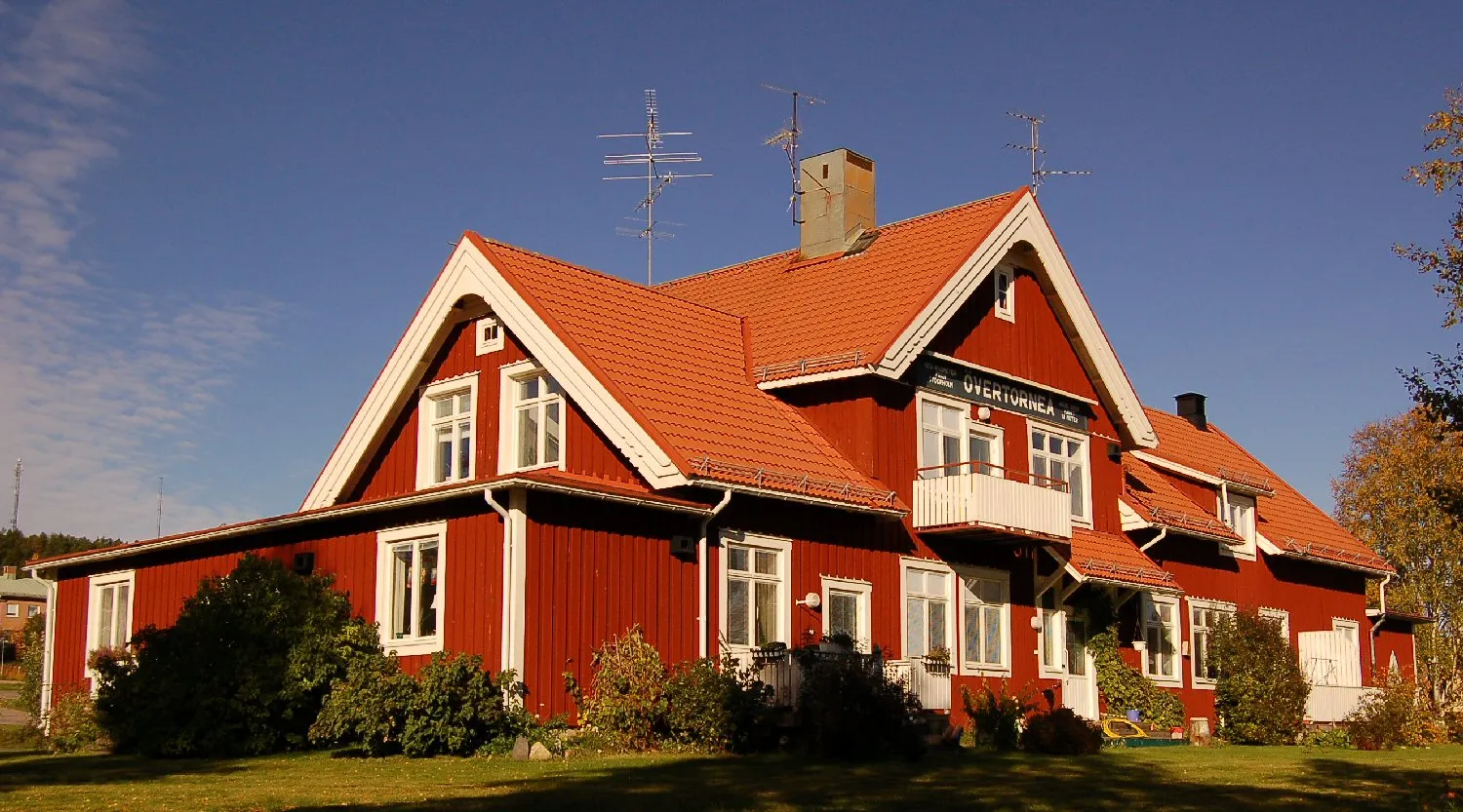 Photo showing: Övertorneå railway station, Övertorneå, Sweden