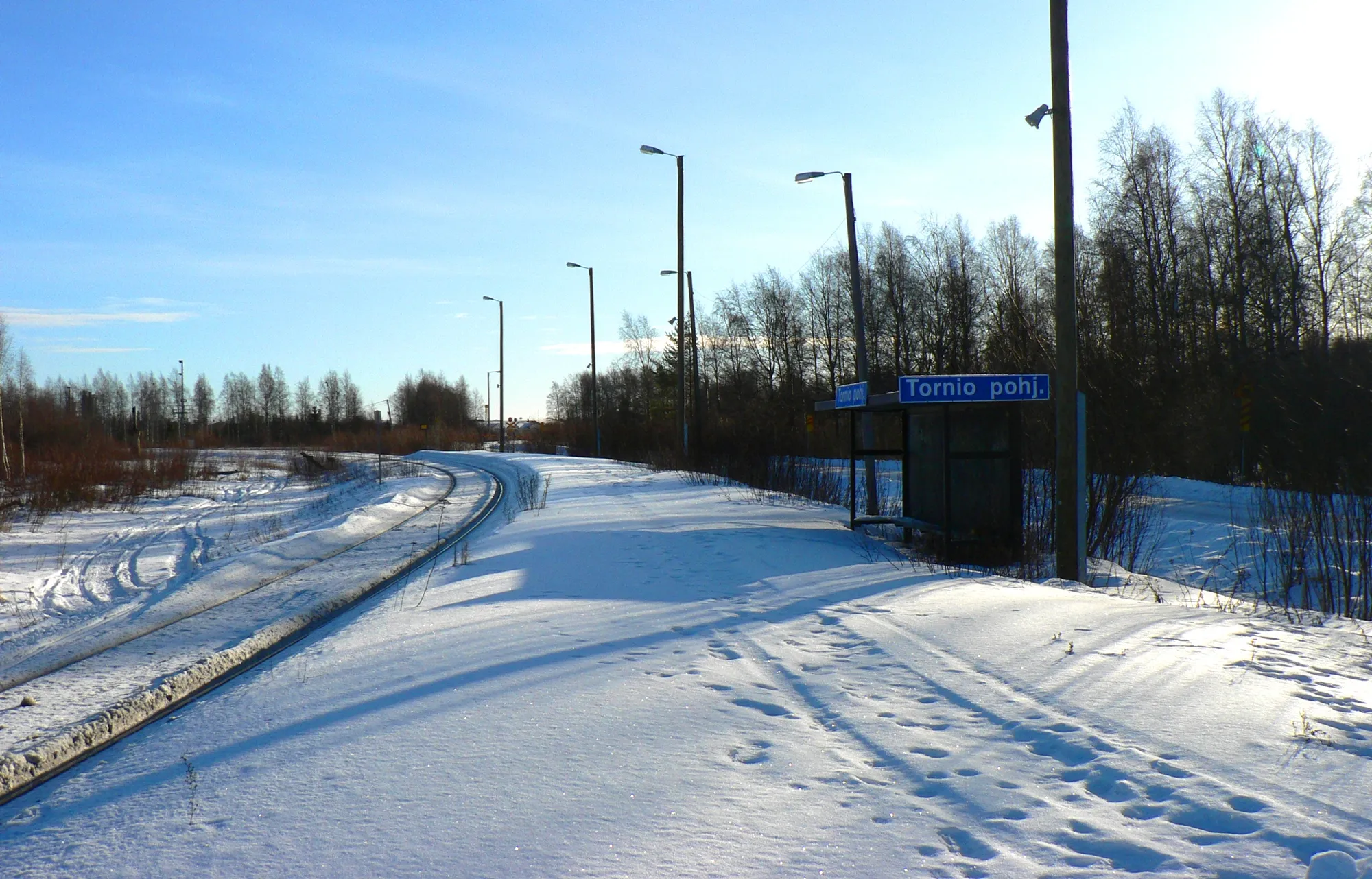 Photo showing: Tornio-Pohjoinen ("Tornio North"), a former railway stop in Tornio, Finland.