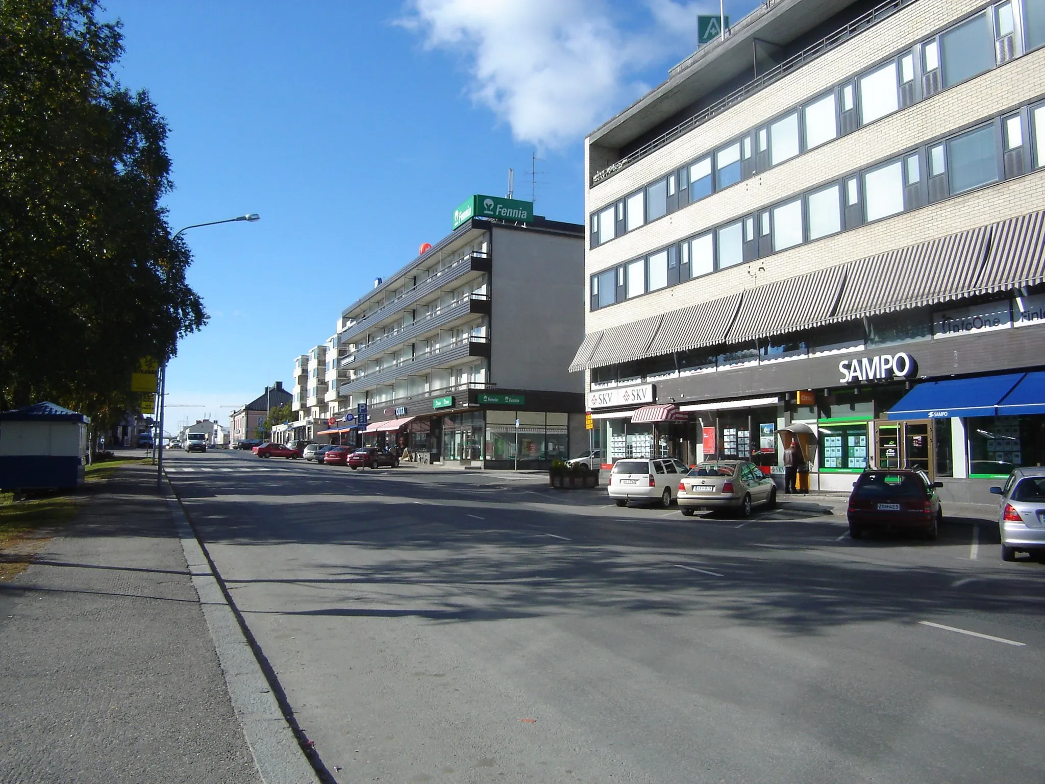 Photo showing: Hallituskatu street in central Tornio, Finland