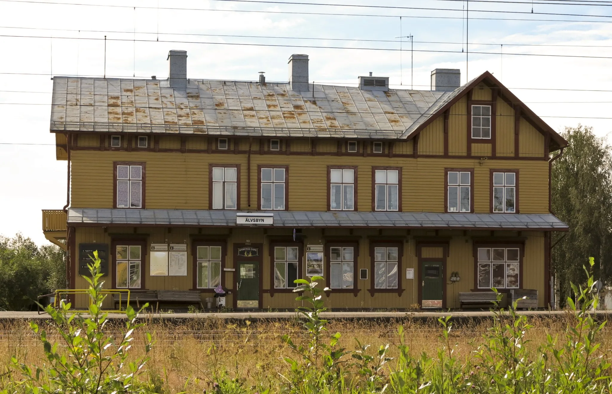 Photo showing: Älvsbyn rail-way station. Älvsbyn, Sweden.
