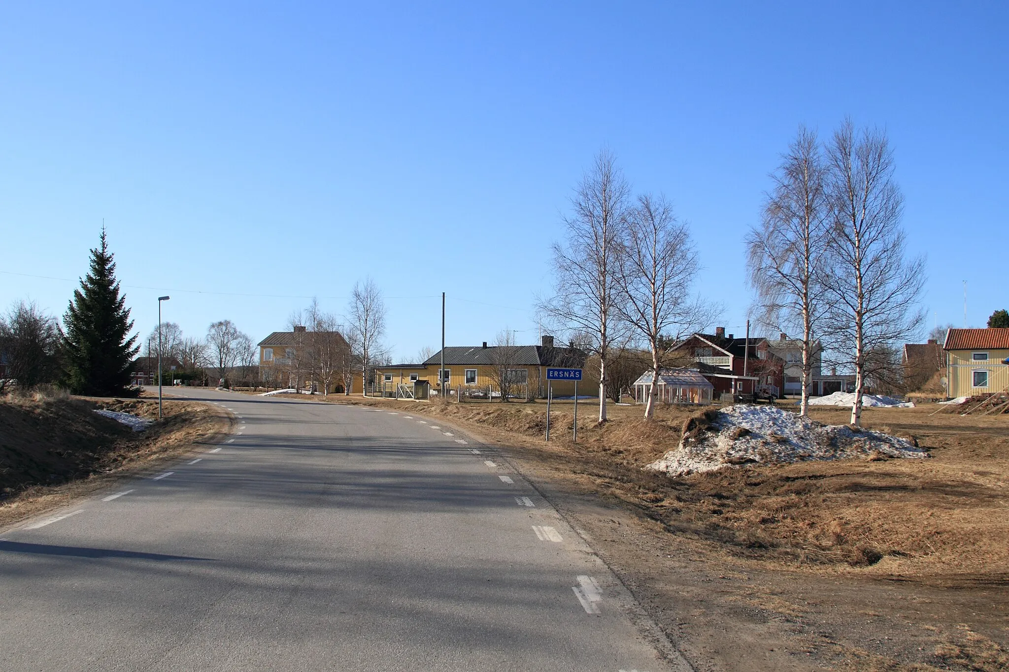 Photo showing: The village Ersnäs in Norrbotten, Sweden. View from east.