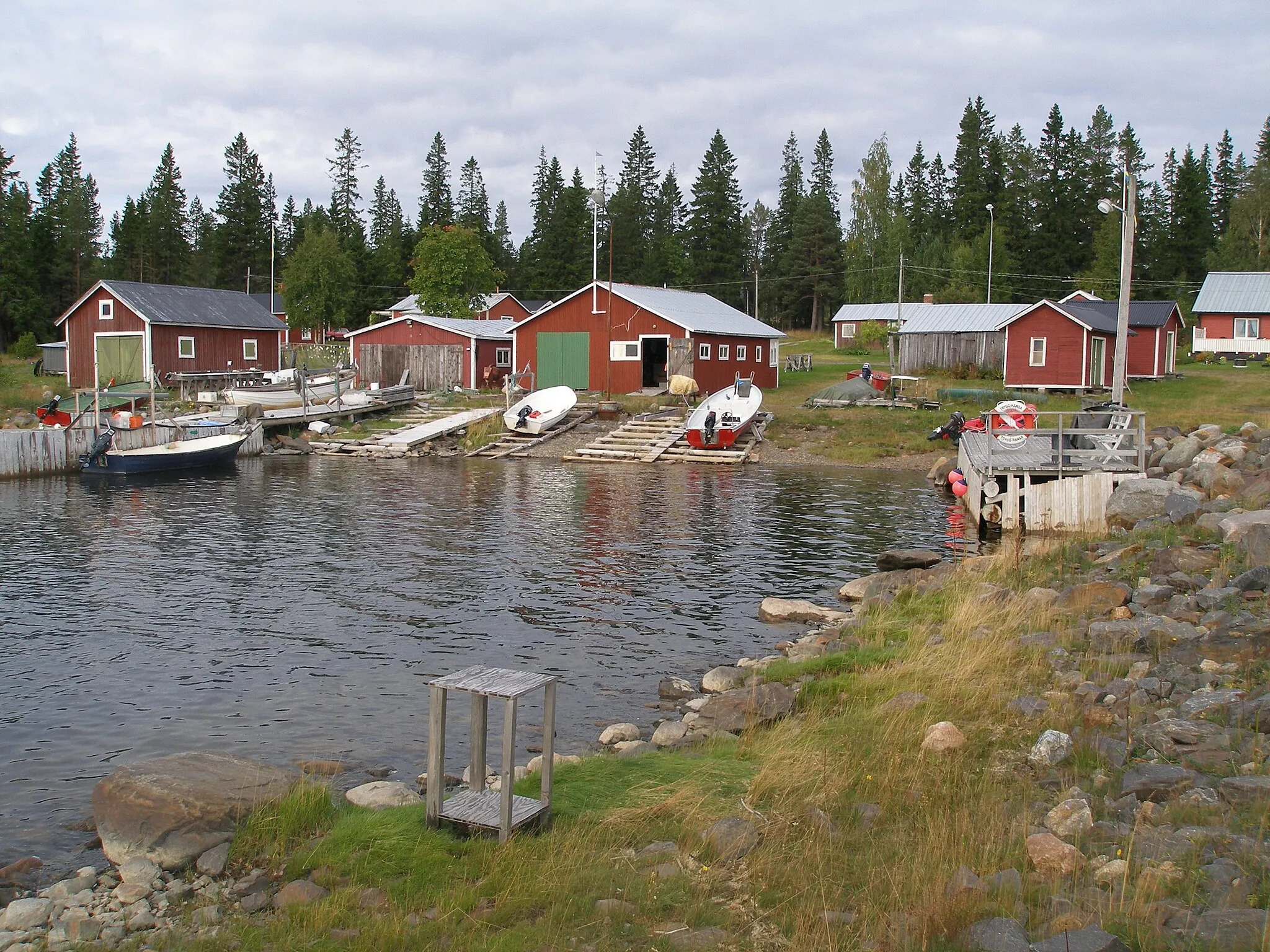 Photo showing: Kågnäsudden is a fishing village in Skellefteå Municipality at Bottenviken, Sweden.