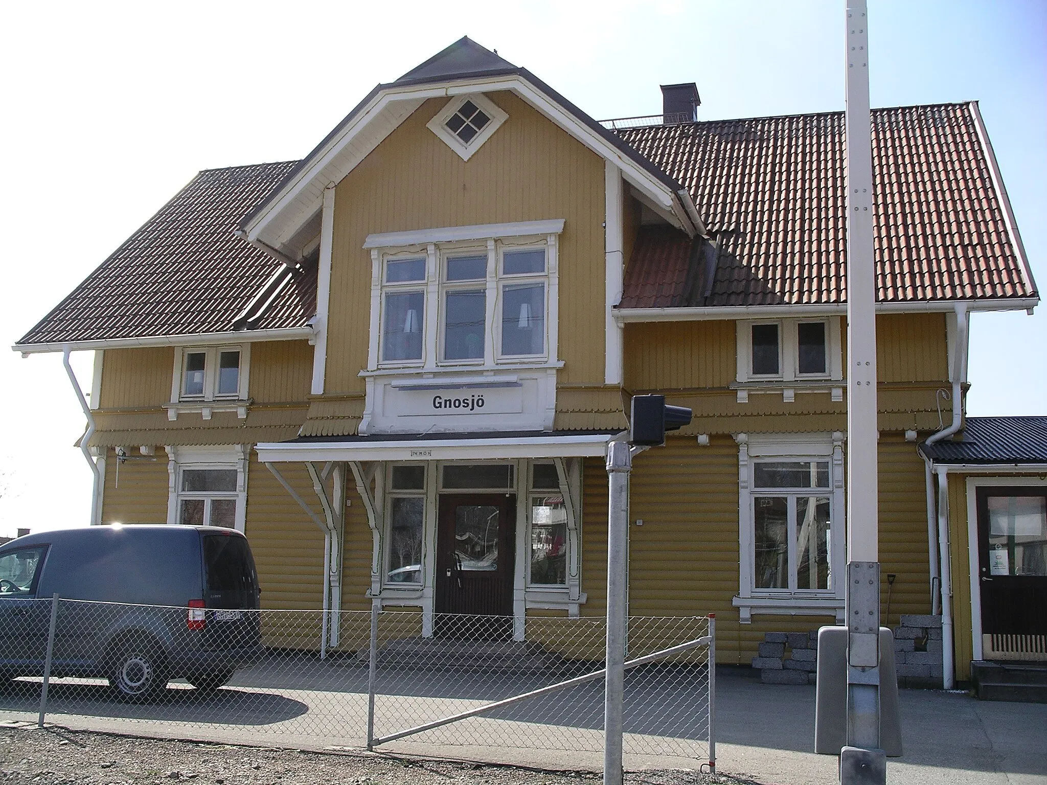 Photo showing: Railway station Gnosjö in Sweden