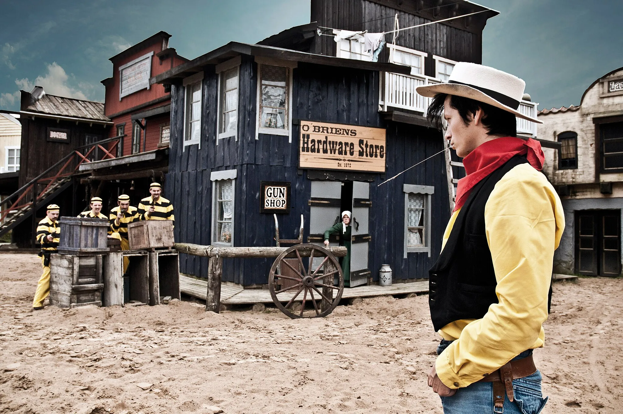 Photo showing: Lucky Luke Show på High Chaparral