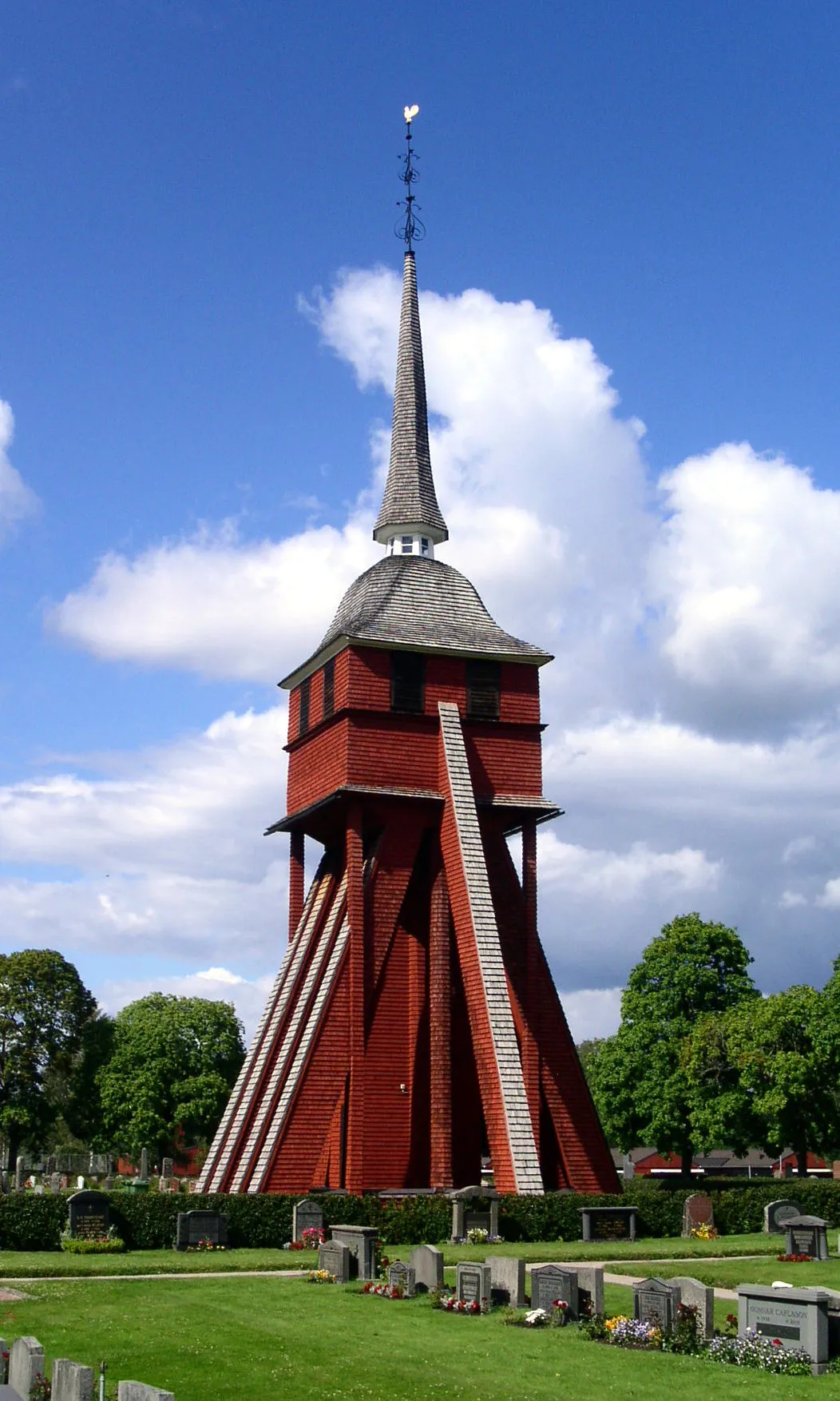 Photo showing: Asby church, Småland, Sweden, the bell tower