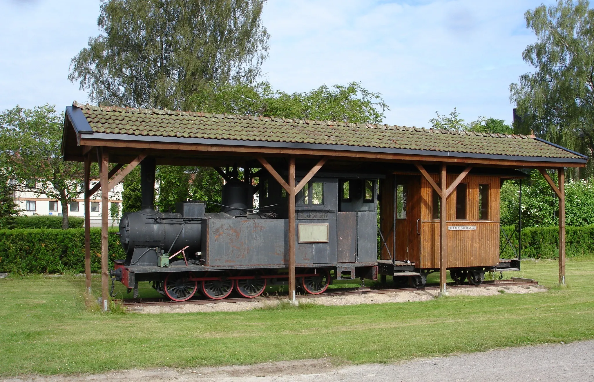 Photo showing: Museitåg i Strömsnäsbruk, trafikerat en sträcka till Delary.