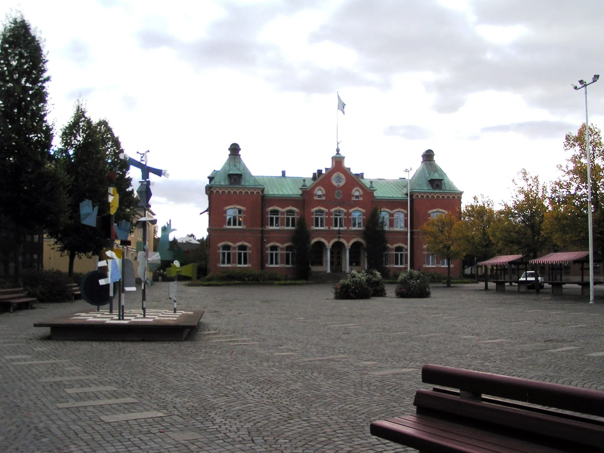 Photo showing: Värnamo, Sweden, Market place.
