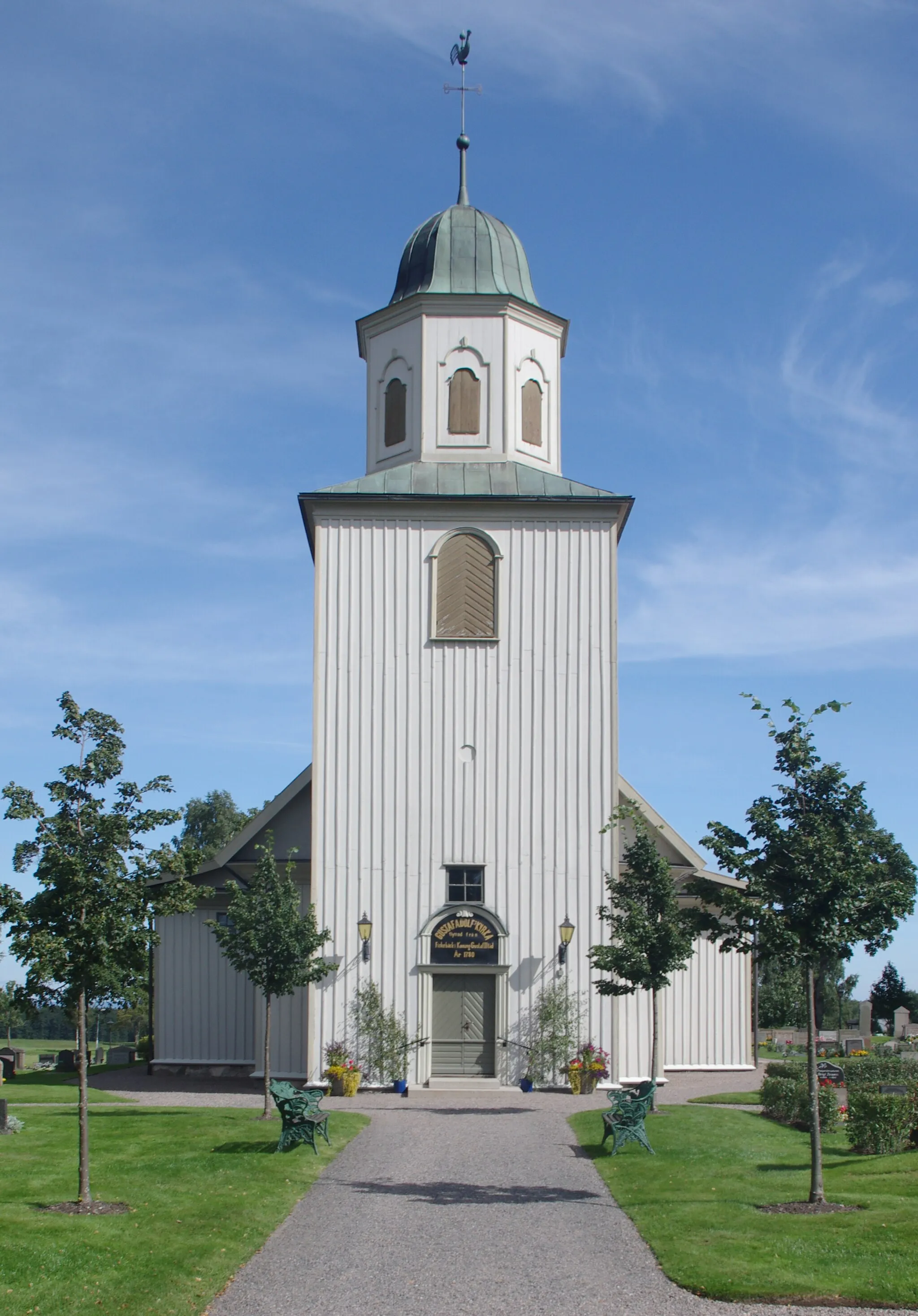 Photo showing: Gustav Adolfs kyrka (swedish: Gustav Adolf church), Västergötland, Sweden.
