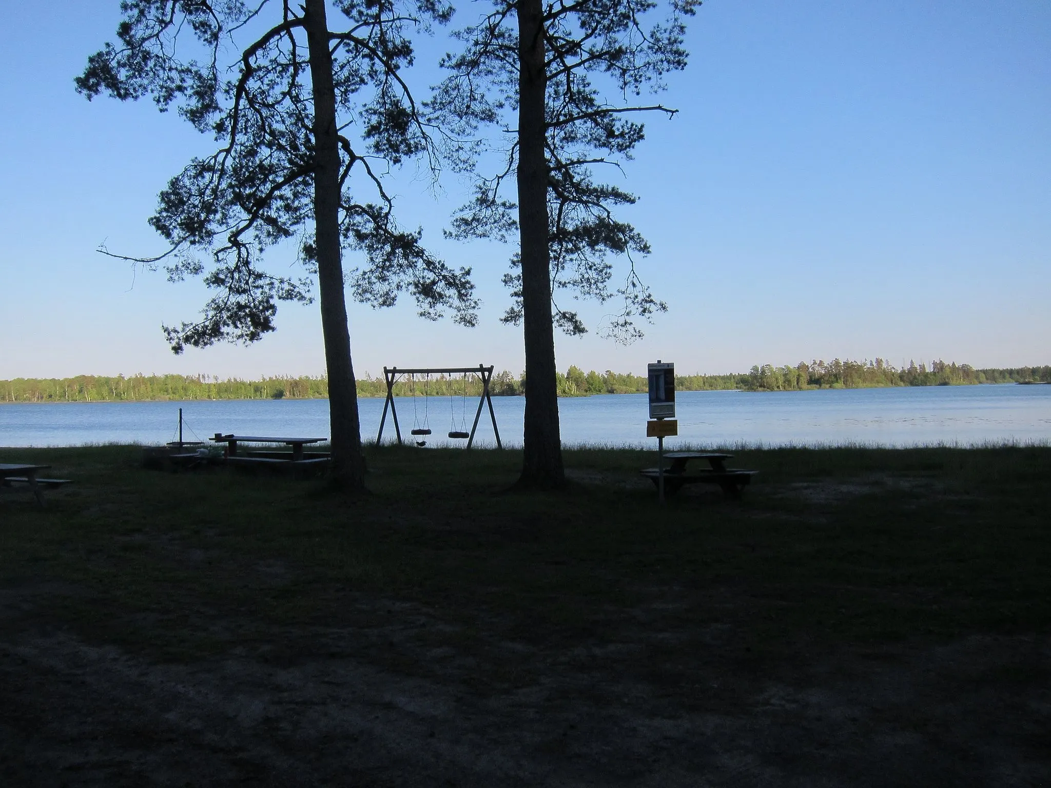 Photo showing: Bathing place of Agunnarydssjön