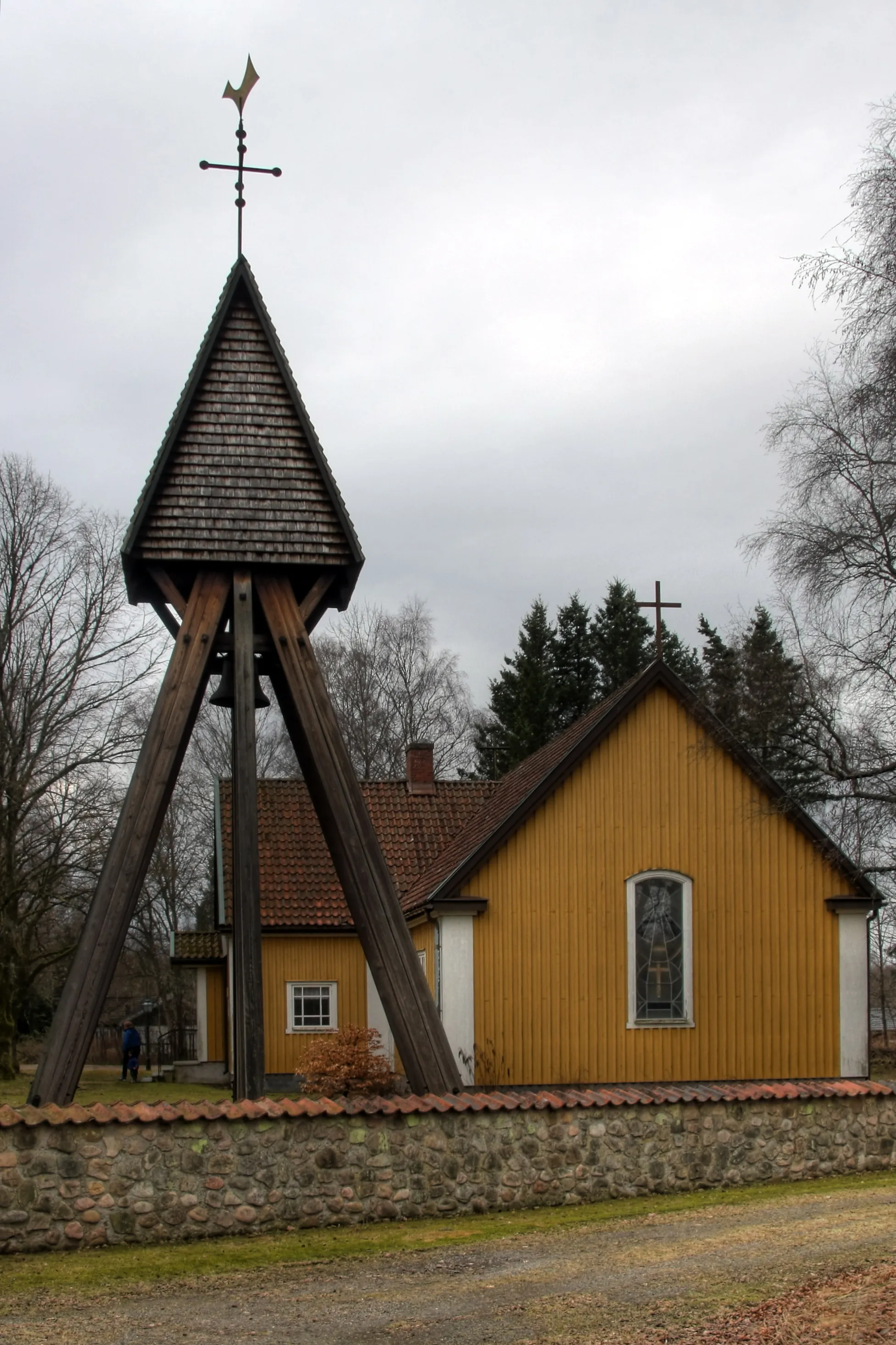 Photo showing: Värsjö småkyrka, small church in Skånes Värsjö in Örkelljunga Municipality, Sweden.