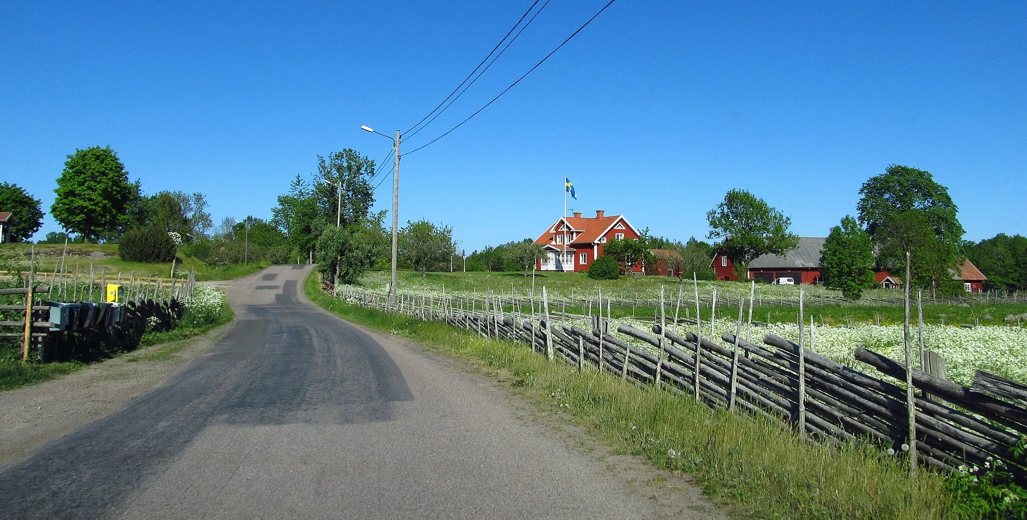 Photo showing: Landscape from Bråbygden, in Oskarshamn Municipality, Sweden.