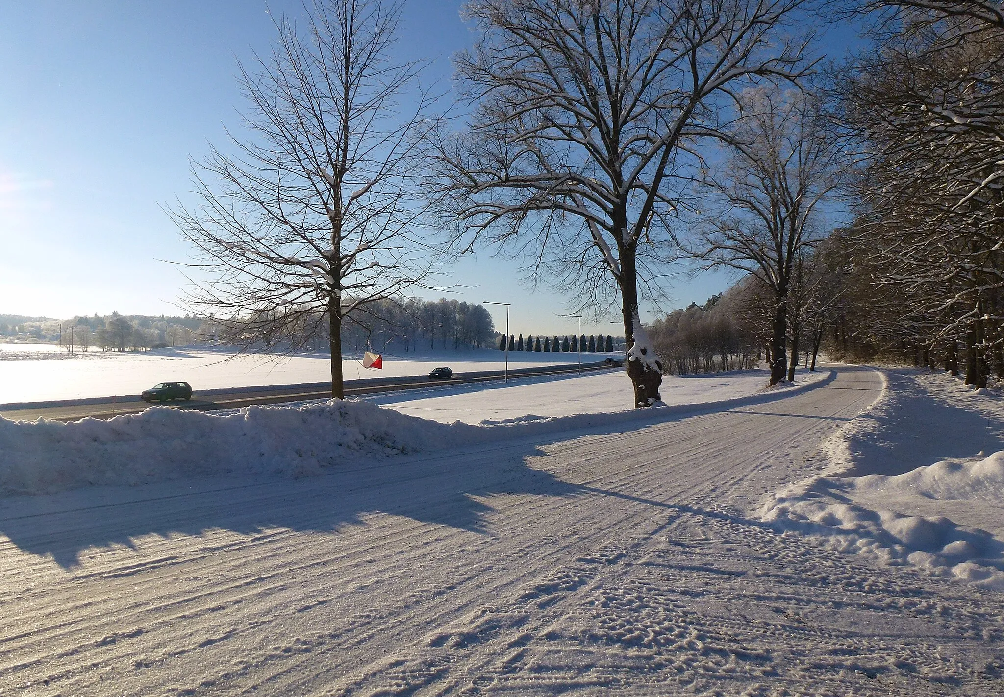 Photo showing: Ekerövägen och Wallenbergs Allé