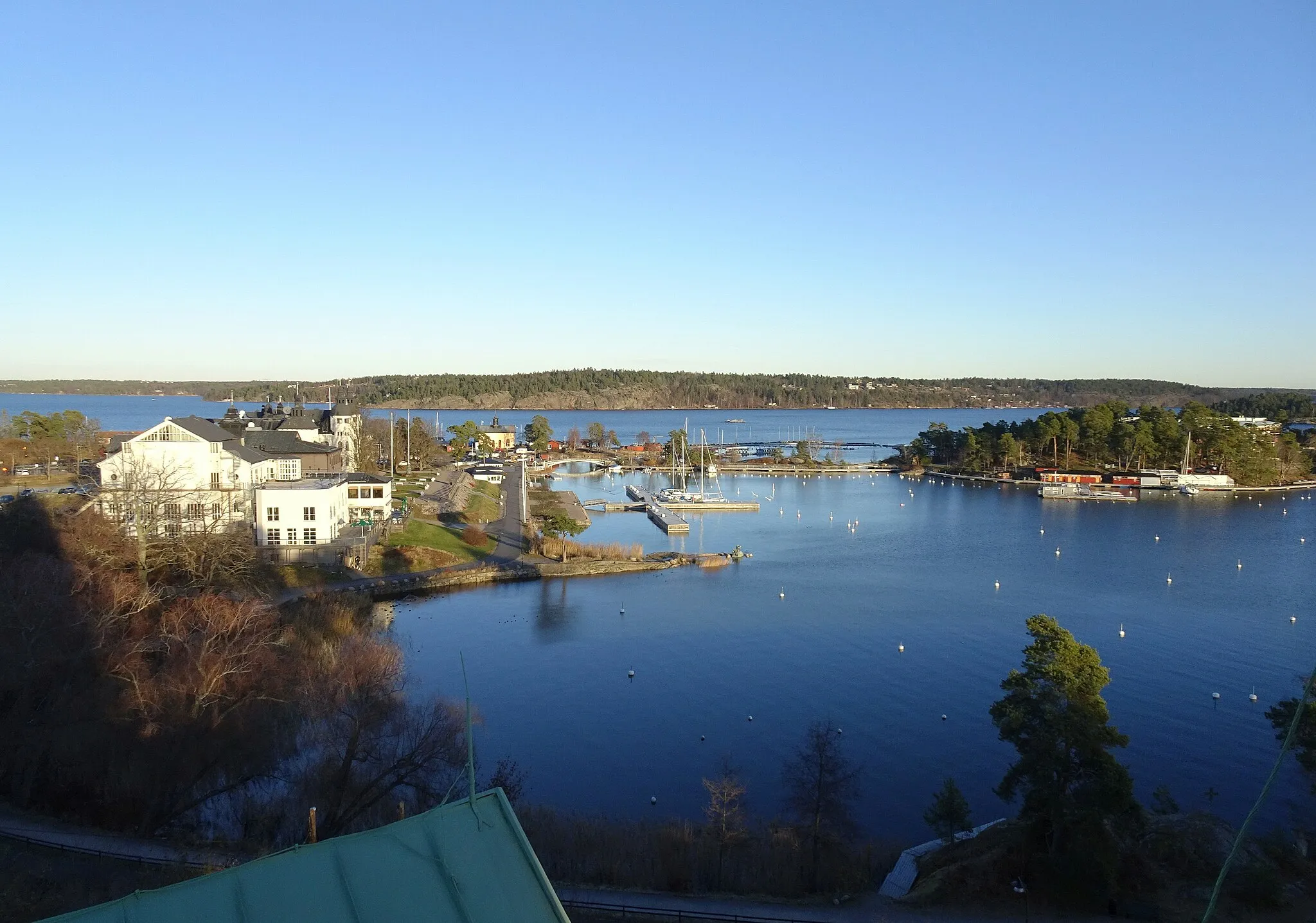 Photo showing: Grünewaldvillan, interiör, översta tornrummet, utsikt över Hotellviken