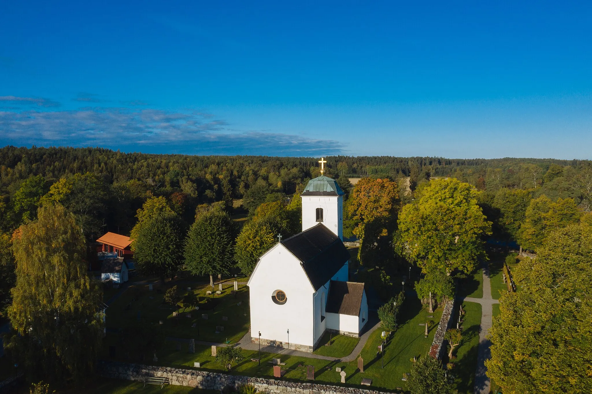 Photo showing: Eds Kyrka från luften