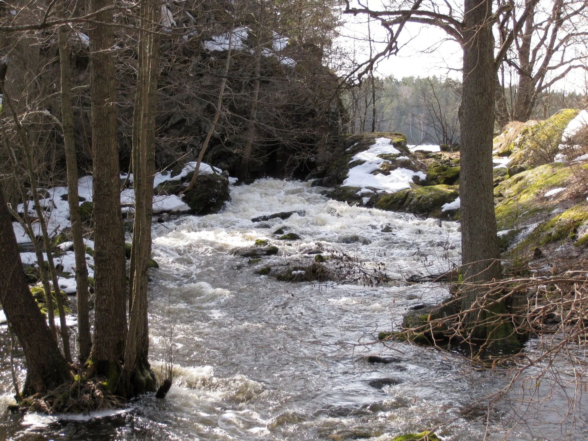 Photo showing: Nyfors, Tyresö, southeast Stockholm. Northern stream open.