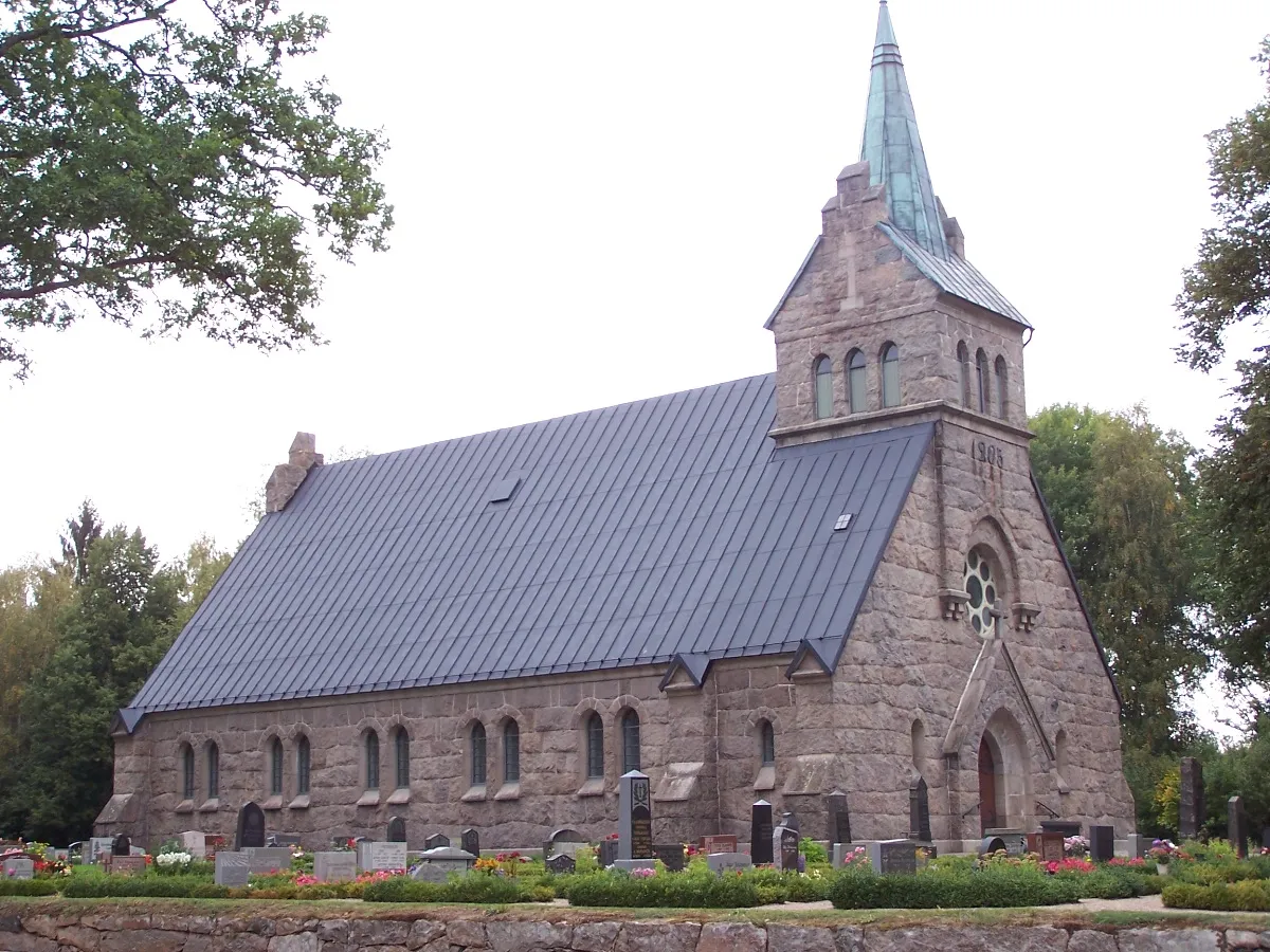 Photo showing: Flymen church from southeast, Karlskrona, Sweden