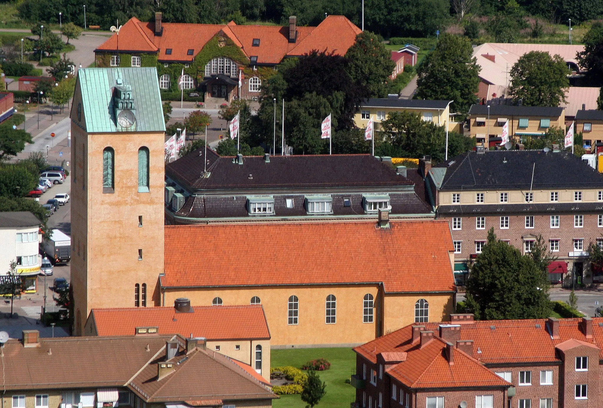 Photo showing: Höganäs church in Höganäs, Sweden.