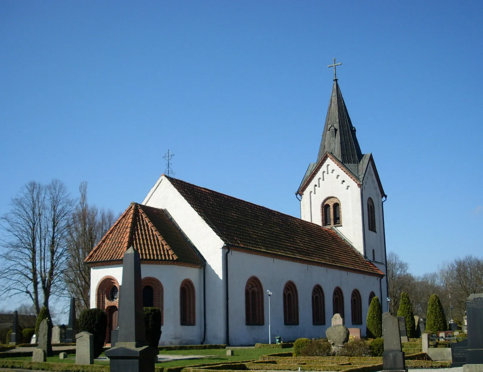 Photo showing: The church of Kyrkheddinge in southern Sweden