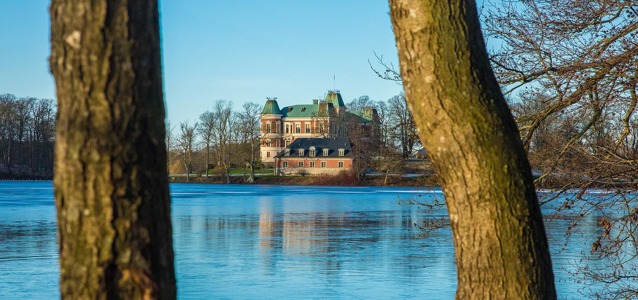 Photo showing: En vinterdag vid Häckeberga slott