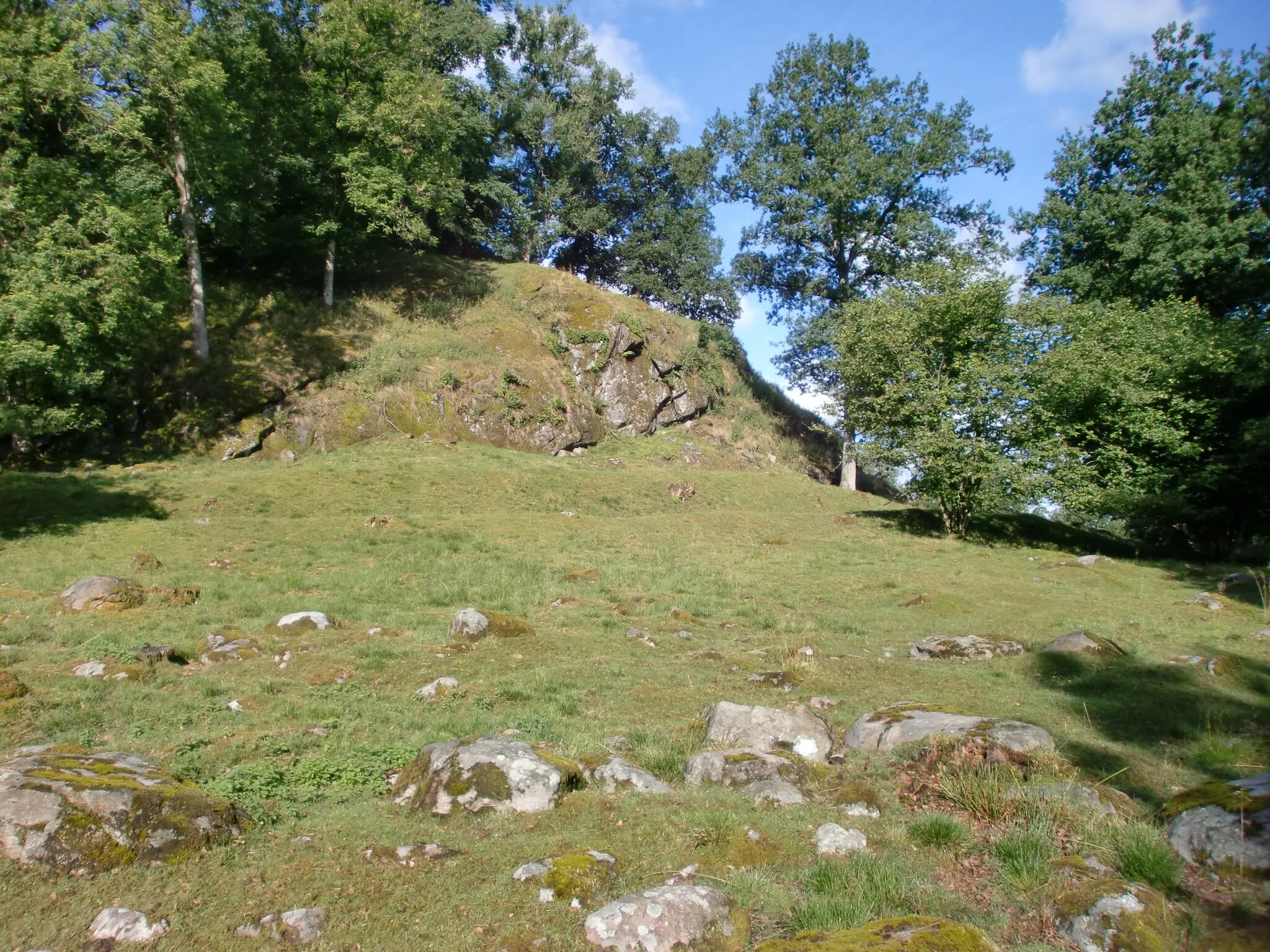 Photo showing: Castle cliff "Slottsberget" at Oresten, close to the village Skene in Sweden.