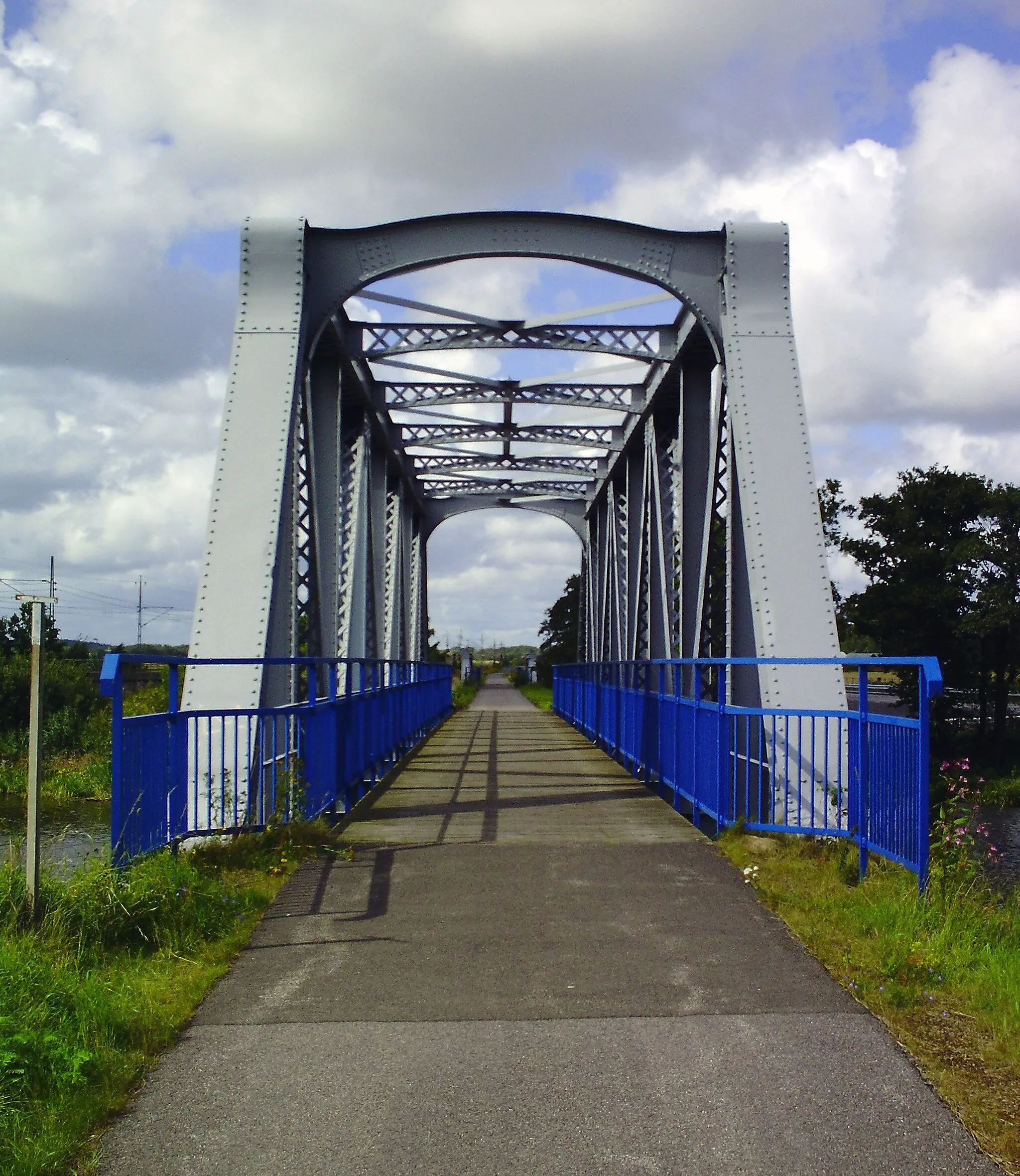 Photo showing: The bridge over the river Viskan in Åskloster, Halland, Sweden.