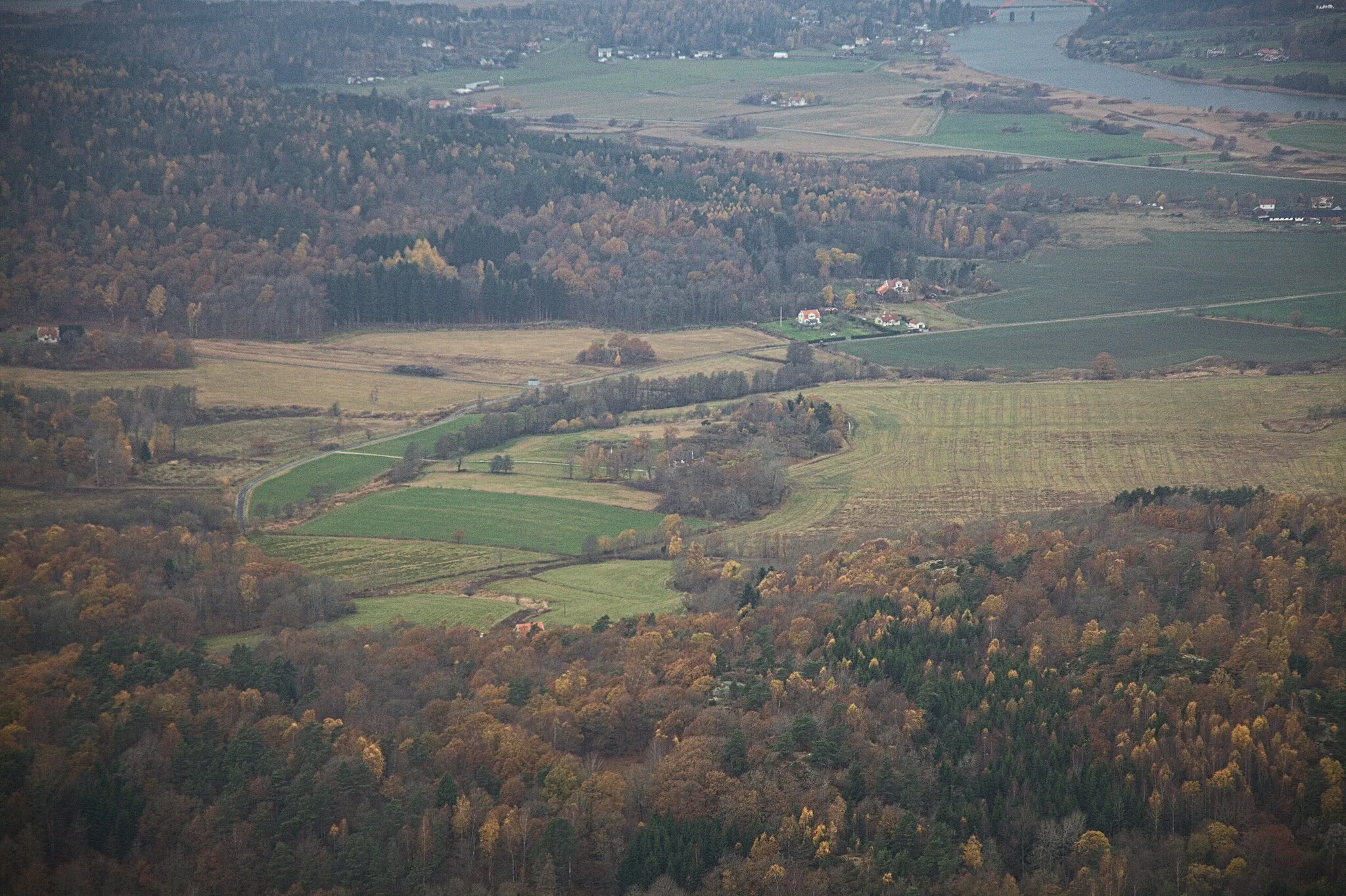 Photo showing: Photo taken on a helicopter over Gothenburg