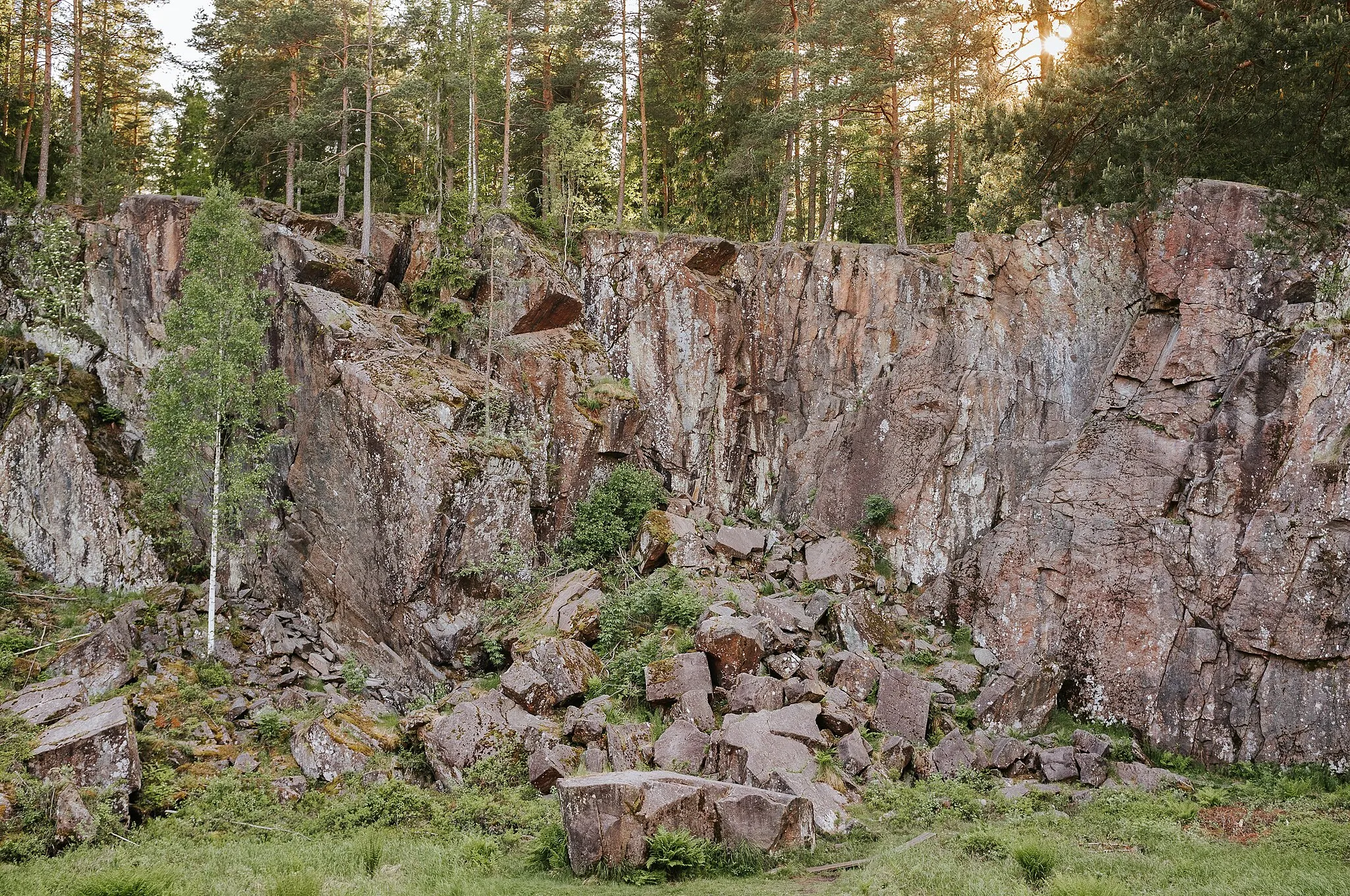 Photo showing: Västra sidan av strömrännan Domedagsdalen i naturreservatet Sveafallen i Degerfors.