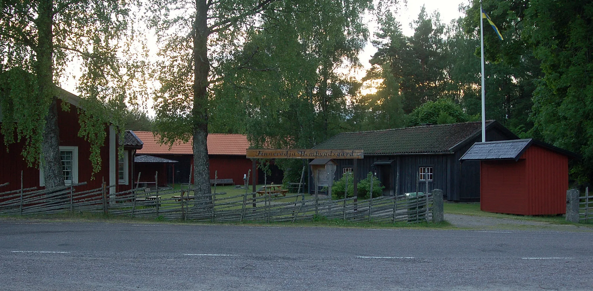 Photo showing: Finnerödja hembygdsgård, Finnerödja, Laxå, Sverige,