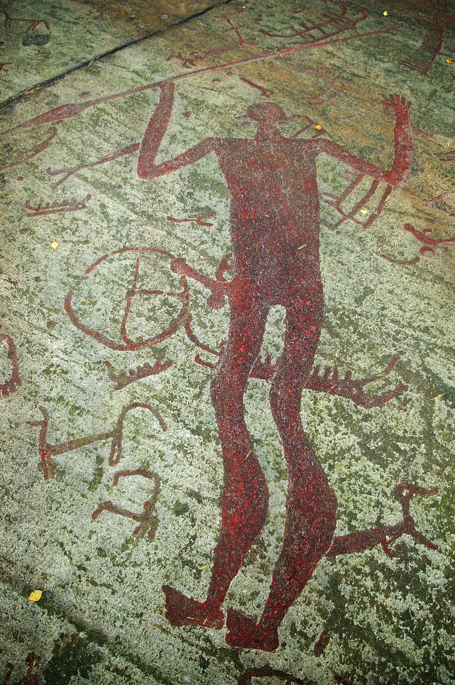 Photo showing: Rock carving area from the bronze age in the parish of Tanum, Bohuslän, a part of Sweden.