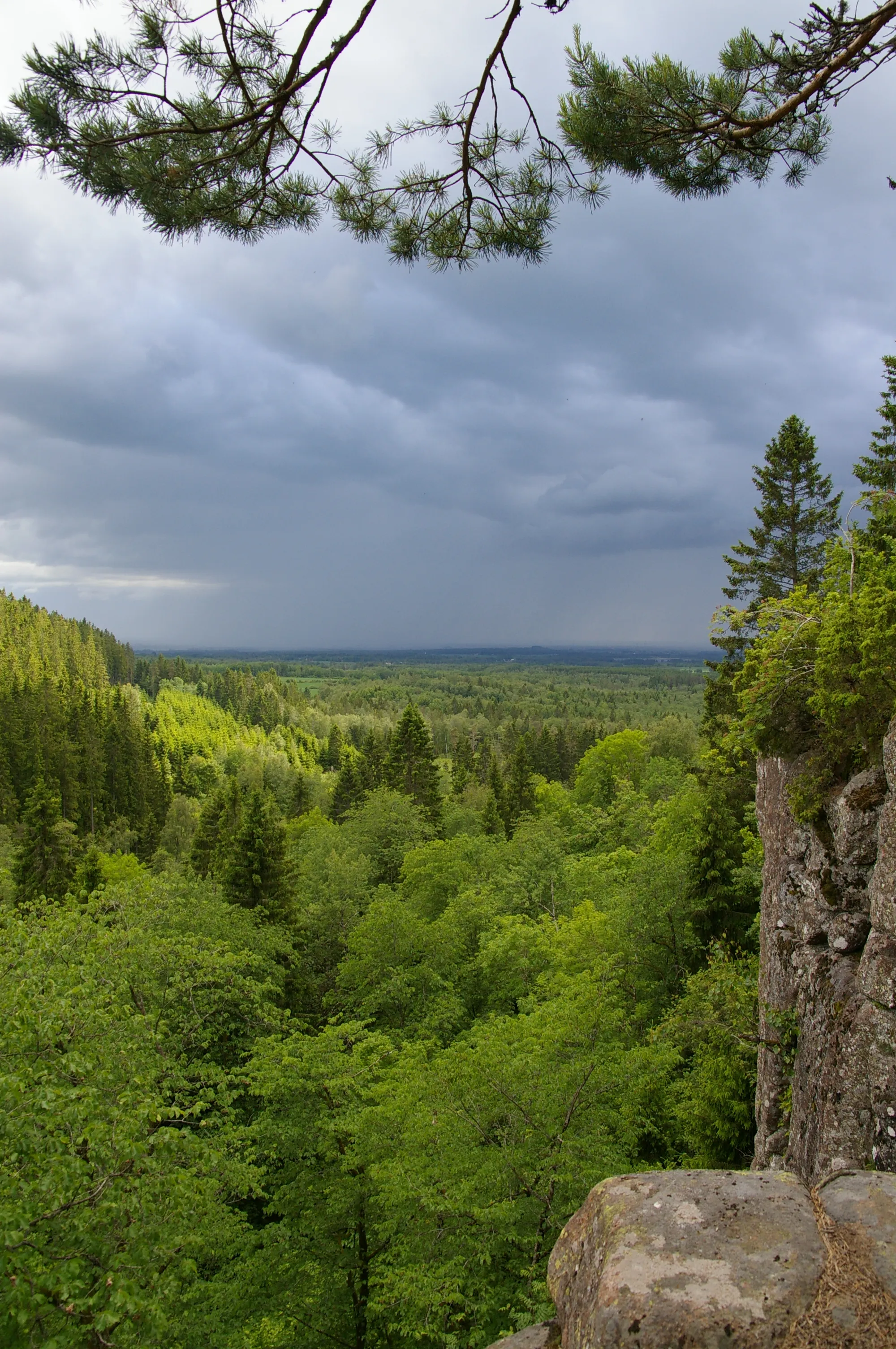 Photo showing: View from the hill Mösseberg in Västergötland, Sweden.
