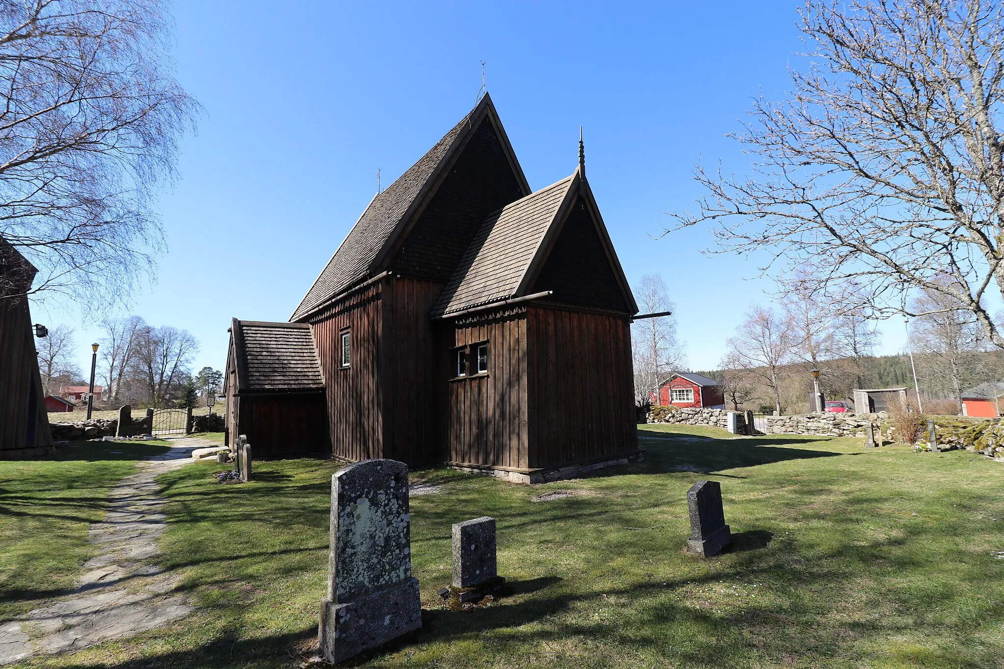 Photo showing: Hedared stave church north of Borås in the west of Sweden, Sweden's only preserved medieval stave church