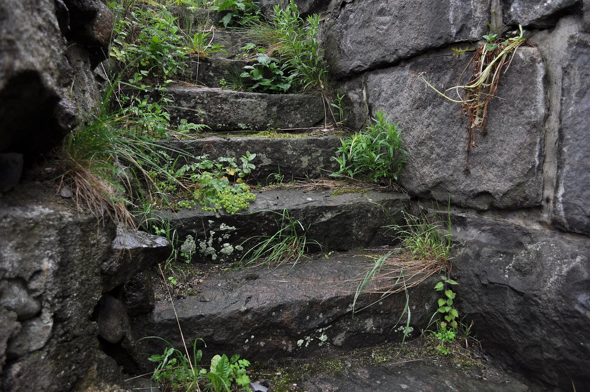 Photo showing: Steps in the ruin of Lagaholm.