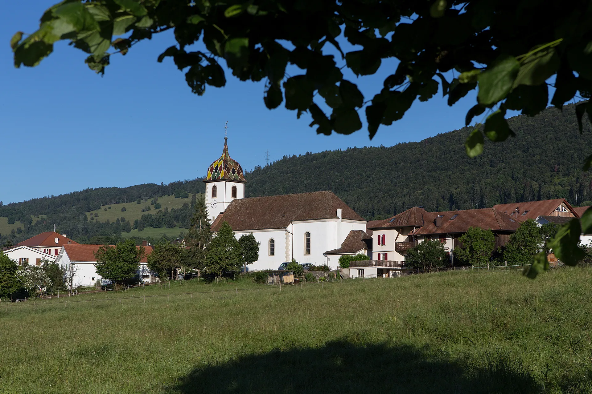 Photo showing: Kirche von Boncourt (JU)