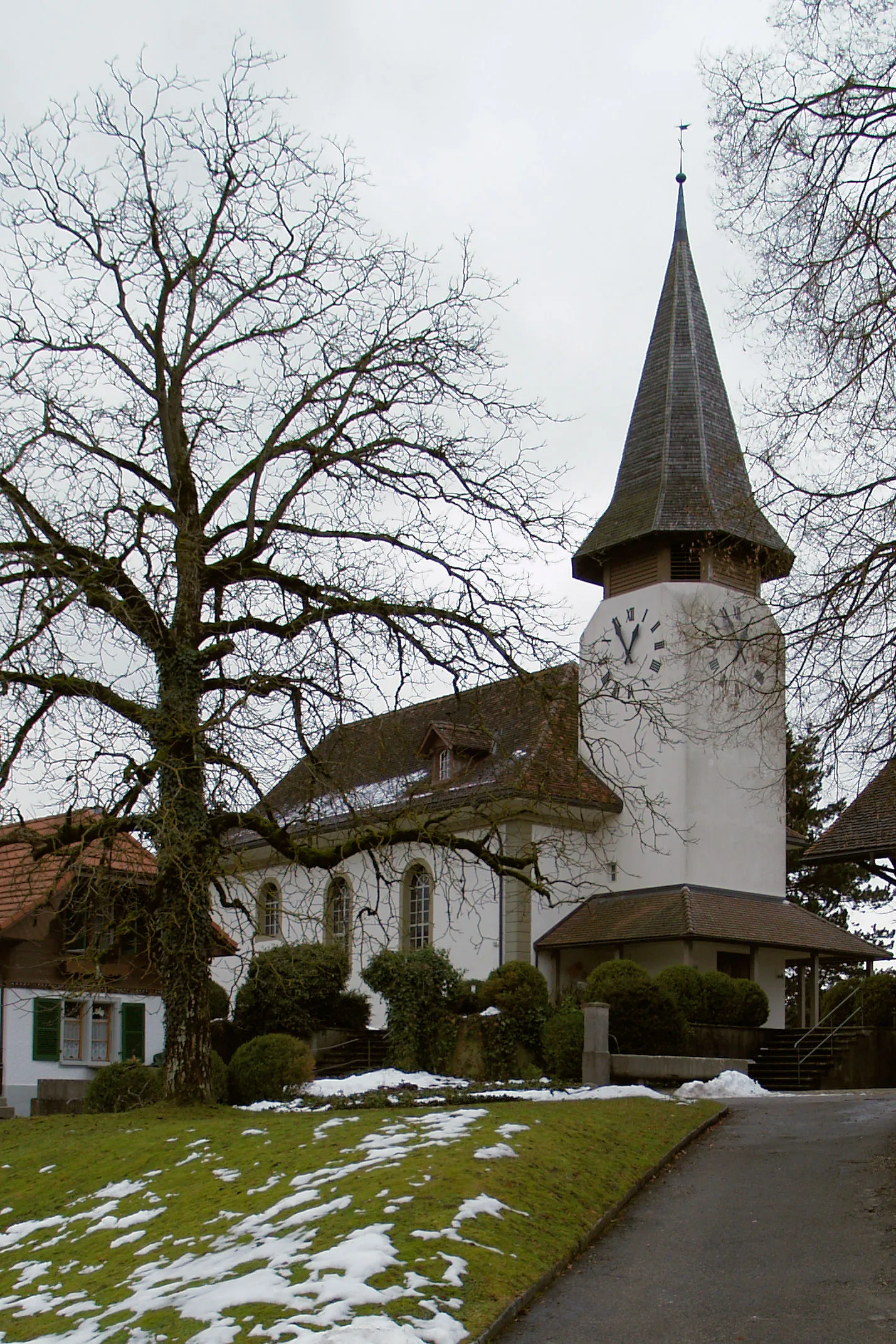 Photo showing: Kirche von Grafenried (Ansicht von Nordwesten)