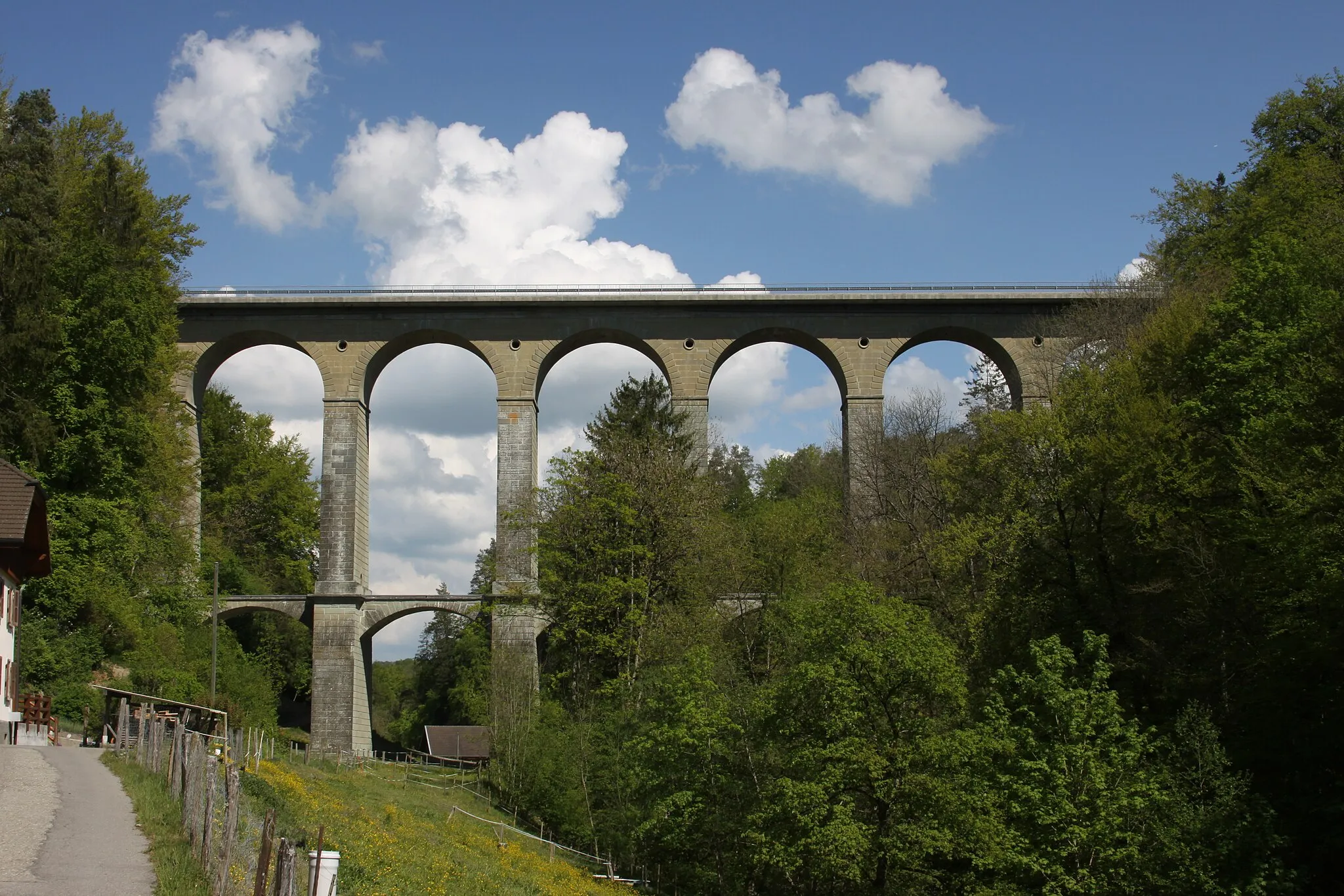 Photo showing: Glâne Bridge, Route de la Glâne, Villars-sur-Glâne