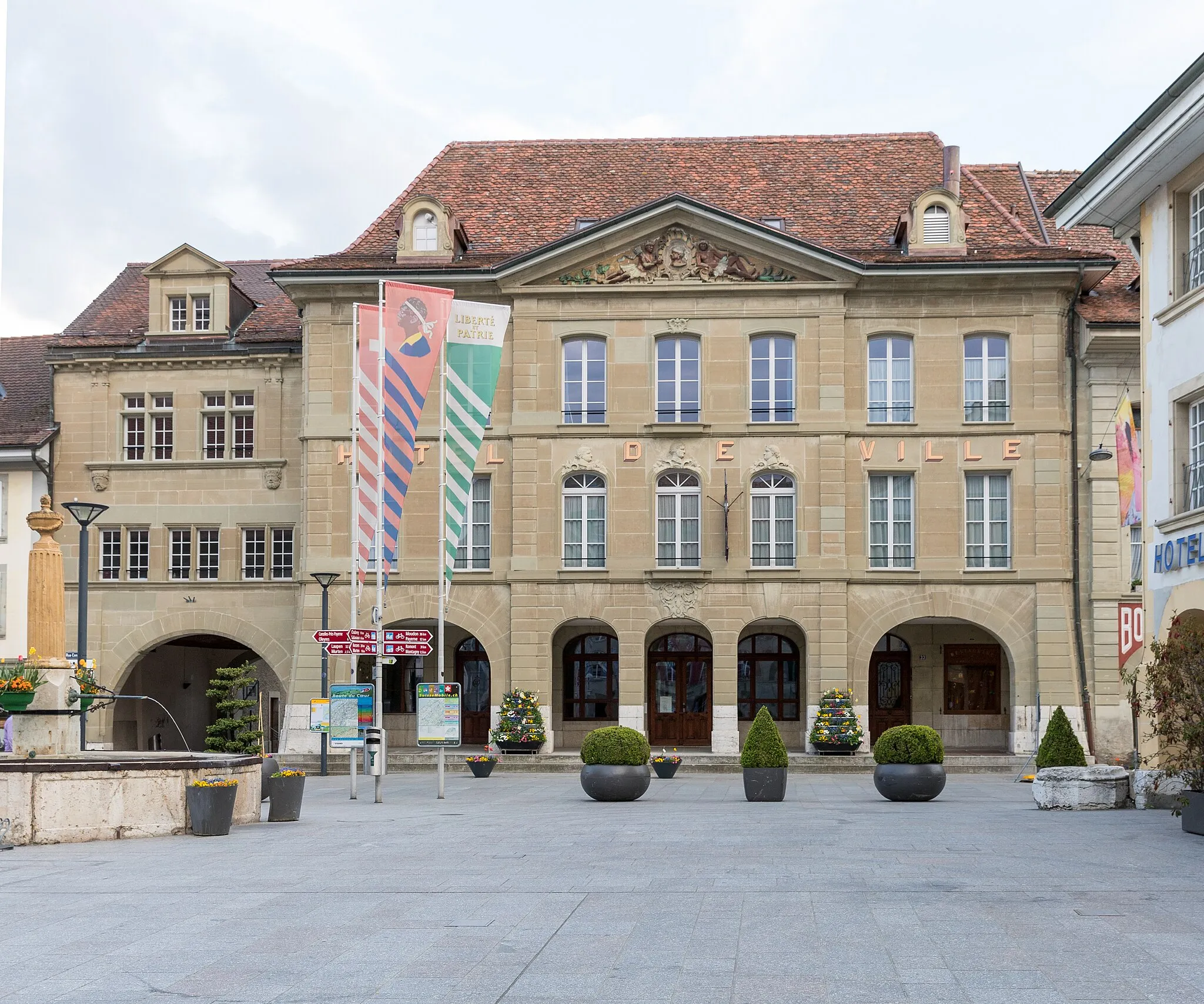 Photo showing: Town hall of Avenches, canton of Vaud, Switzerland.