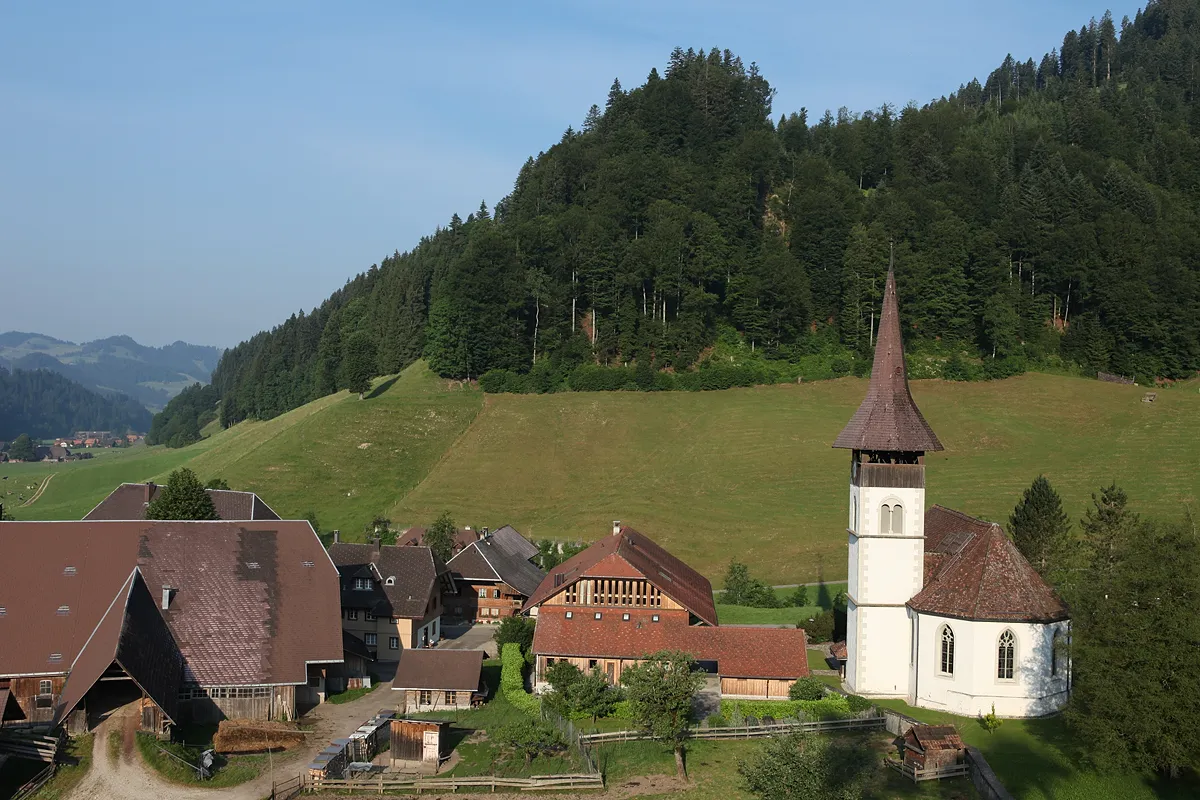 Photo showing: "Kloster" und Kirche von Trub