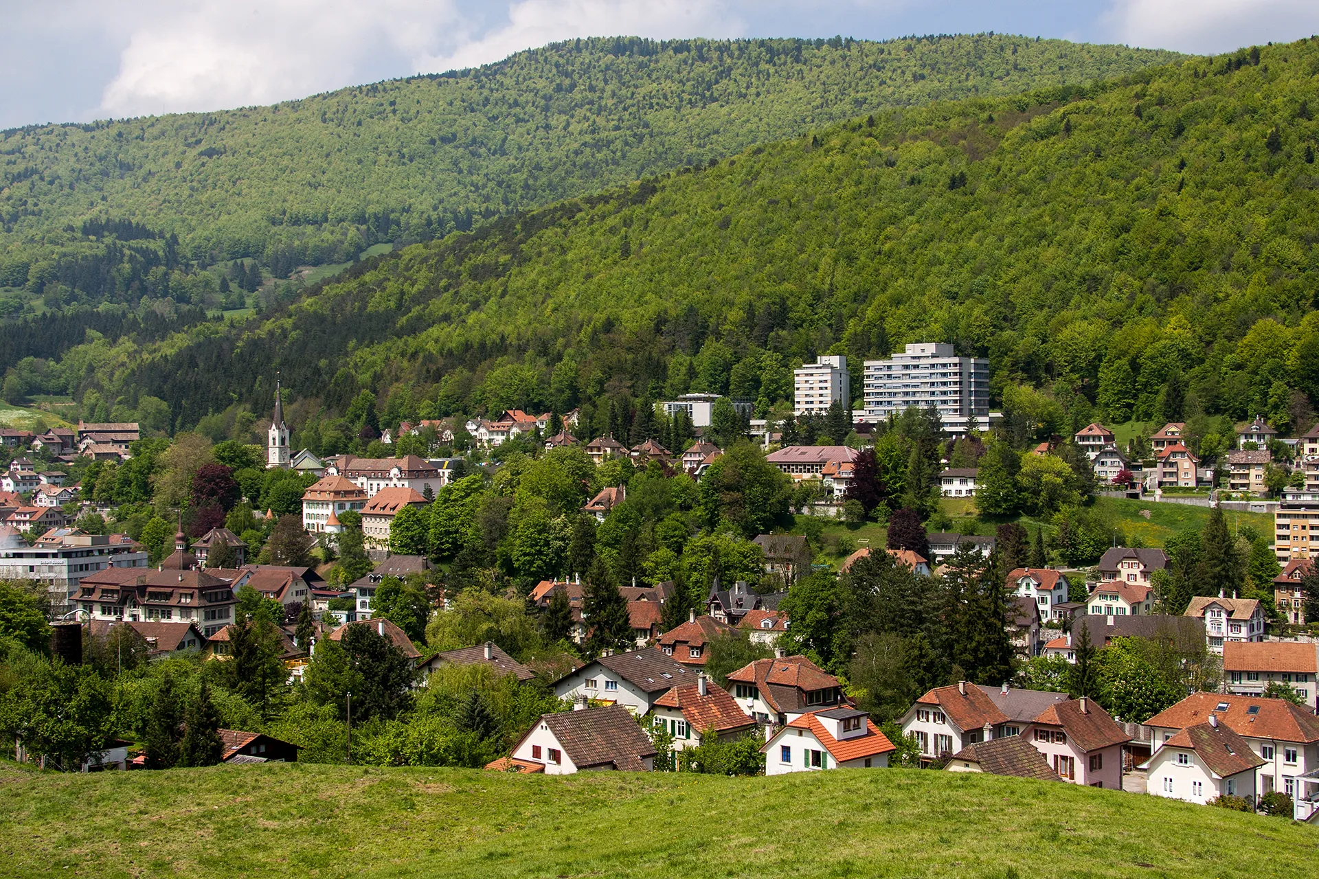 Photo showing: Blick auf Moutier