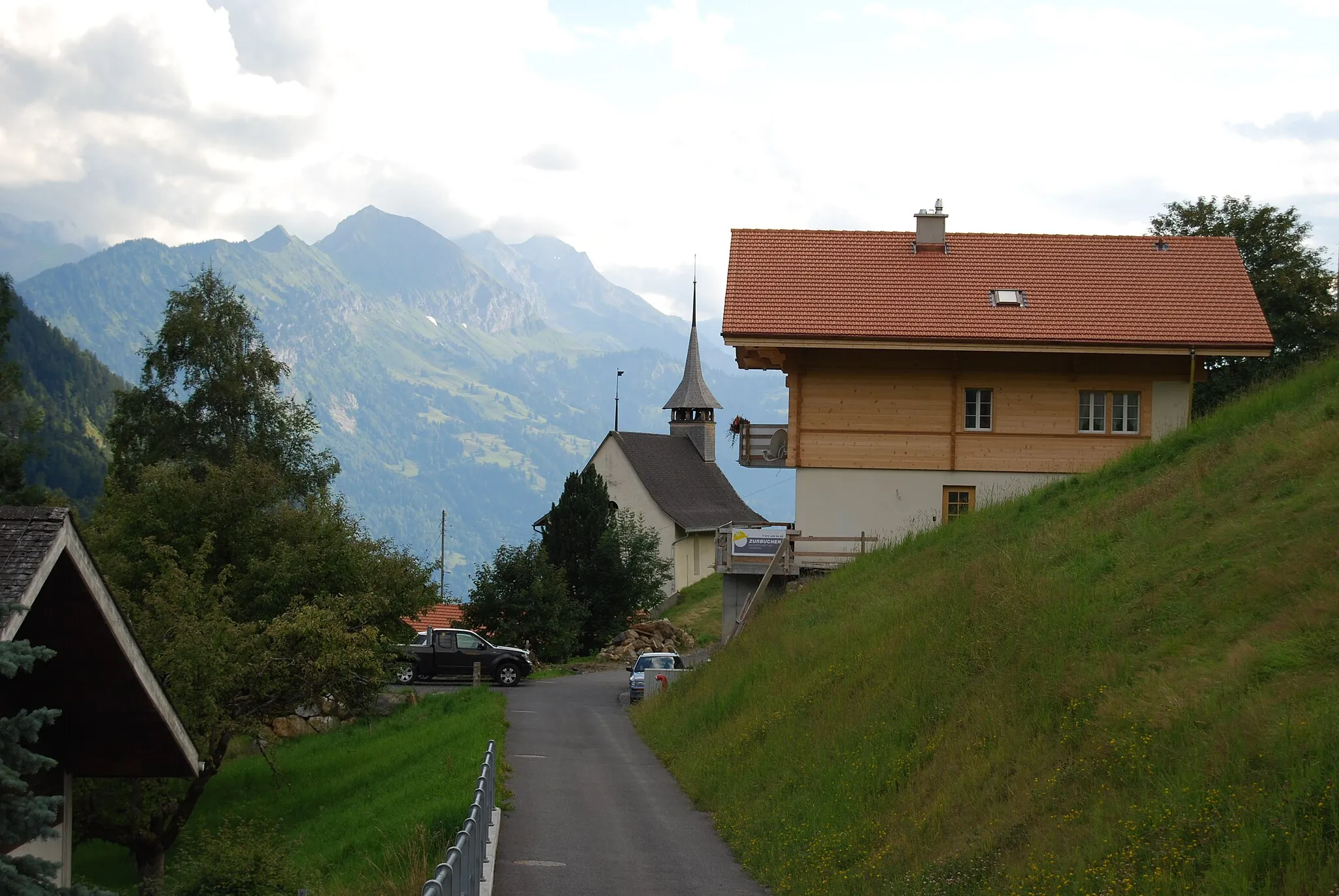 Photo showing: Church of Habkern, canton of Bern, Switzerland