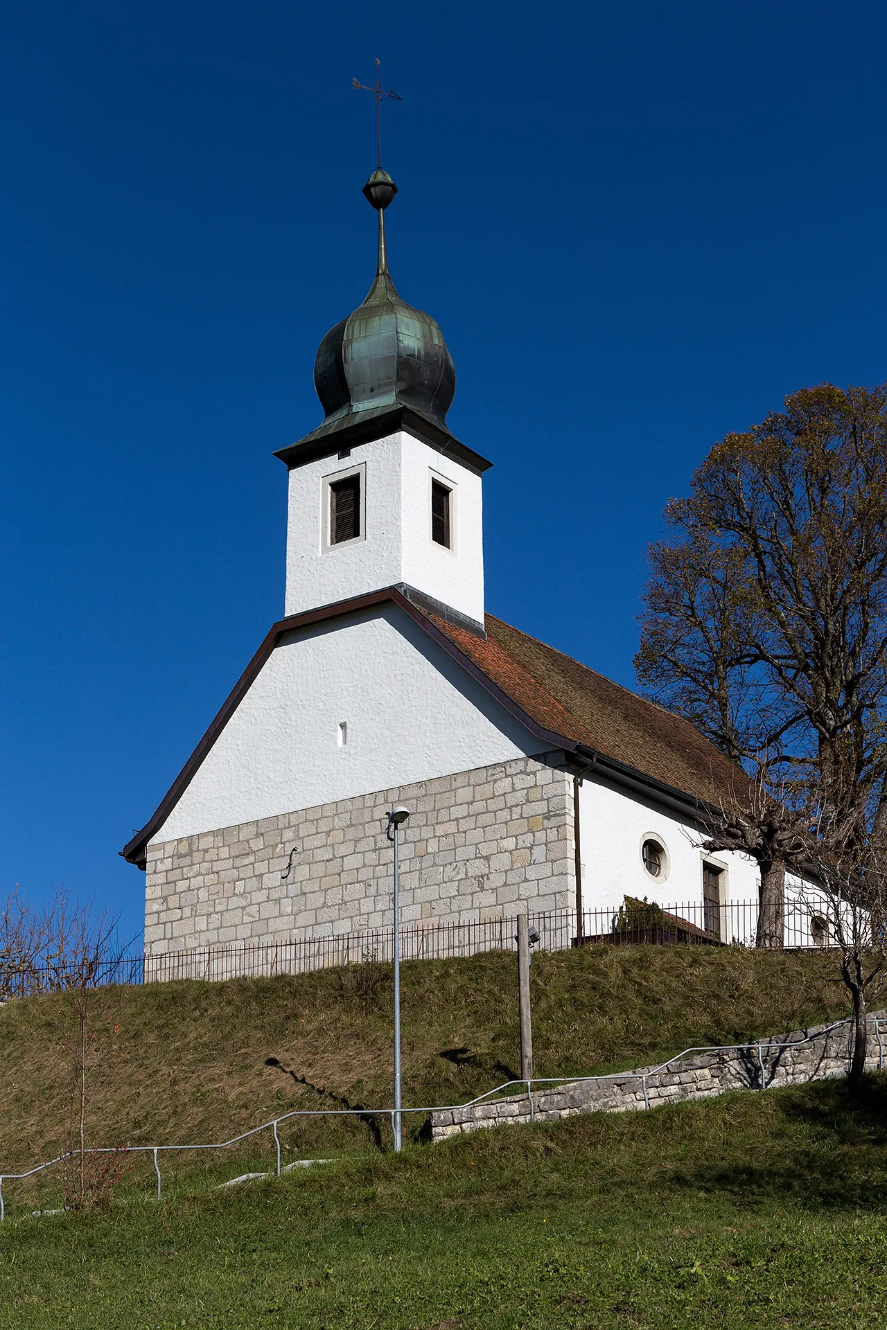 Photo showing: Reformierte Kirche St. Georges in Bévilard (BE)