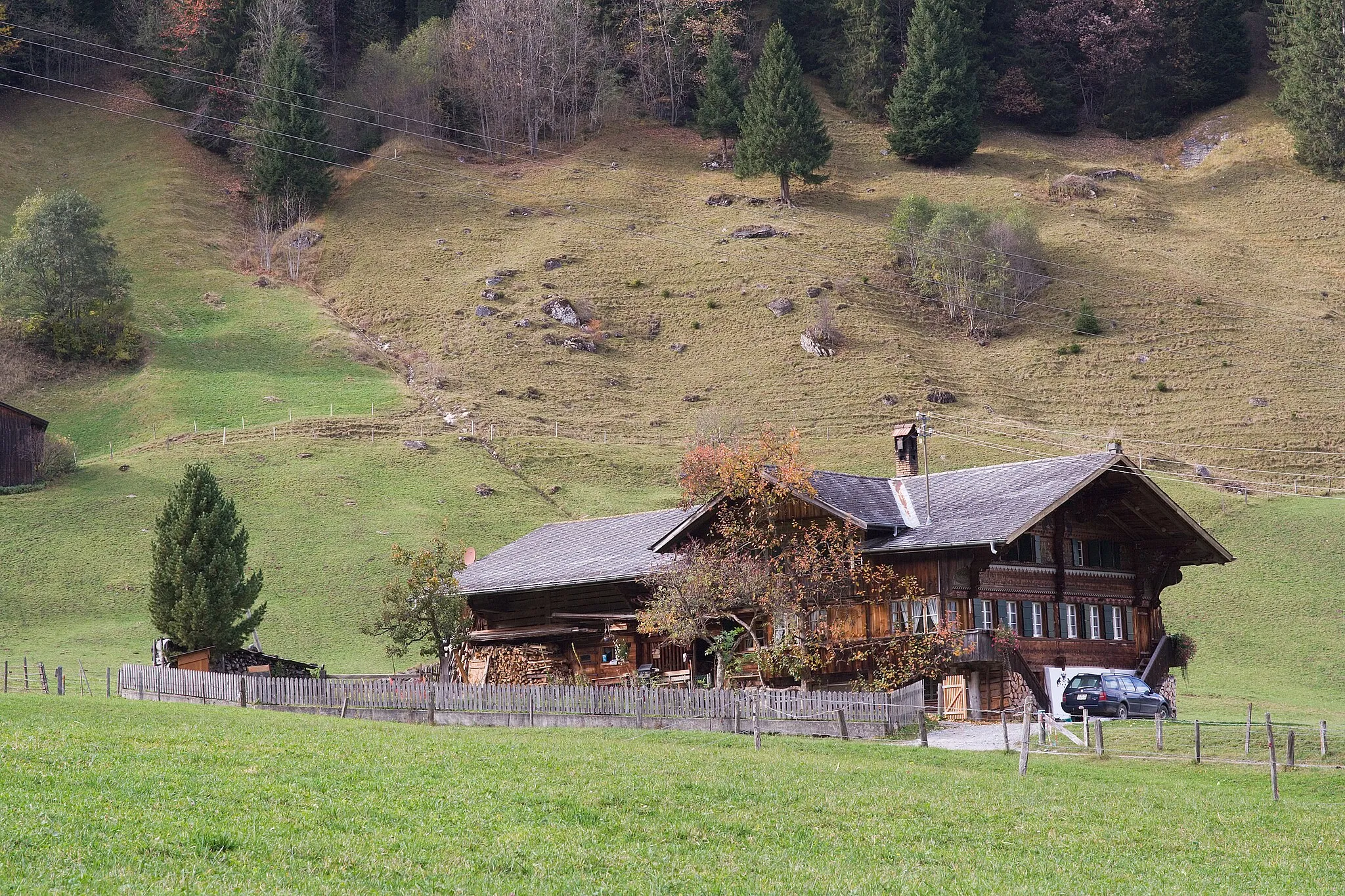 Photo showing: Chalet in Pöschenried, Gemeinde Lenk, Schweiz