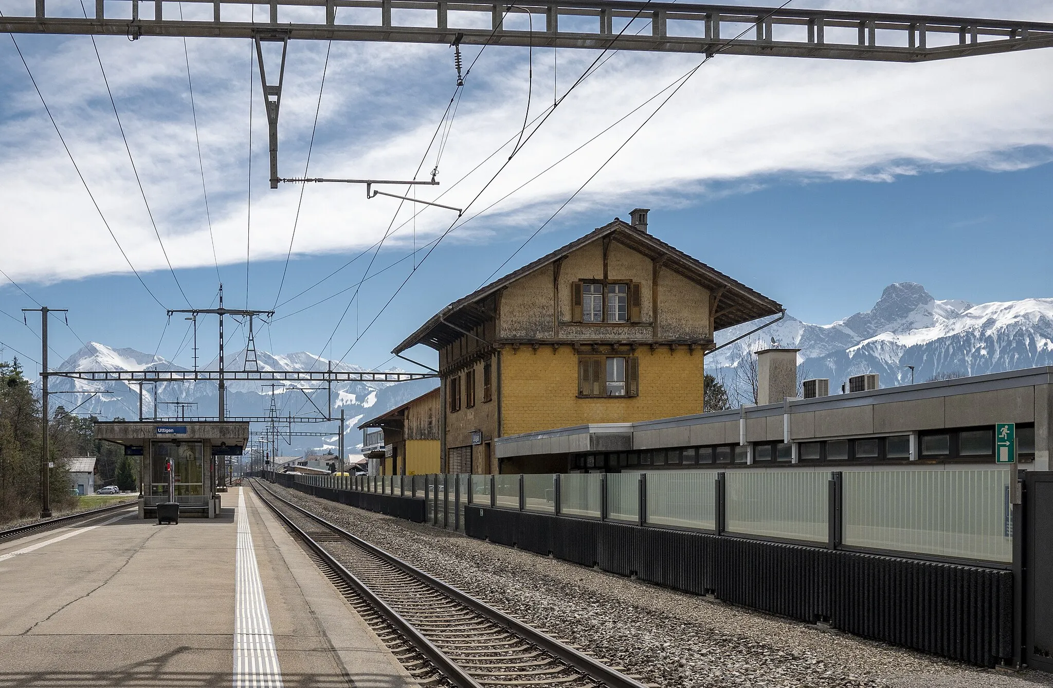 Photo showing: Uttigen station, Bern, Swiss