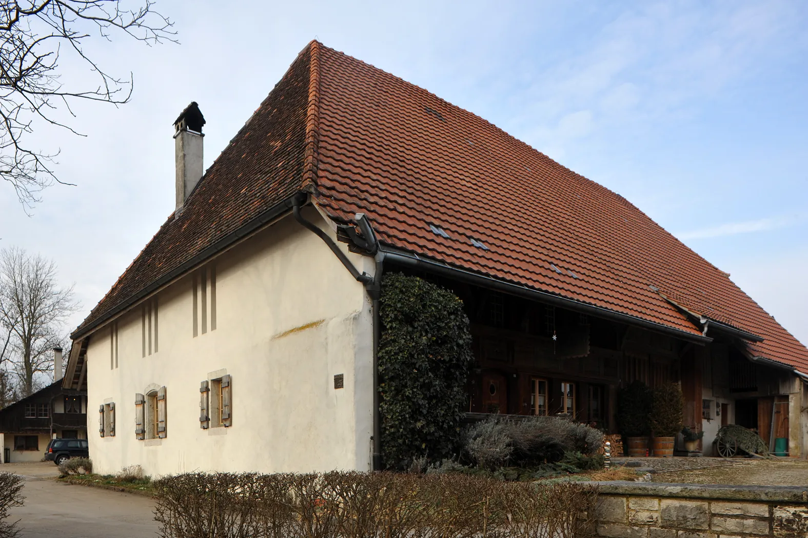 Photo showing: Birthplace of Johann Rudolf Schneider in Underfar (Meienried); Berne, Switzerland.