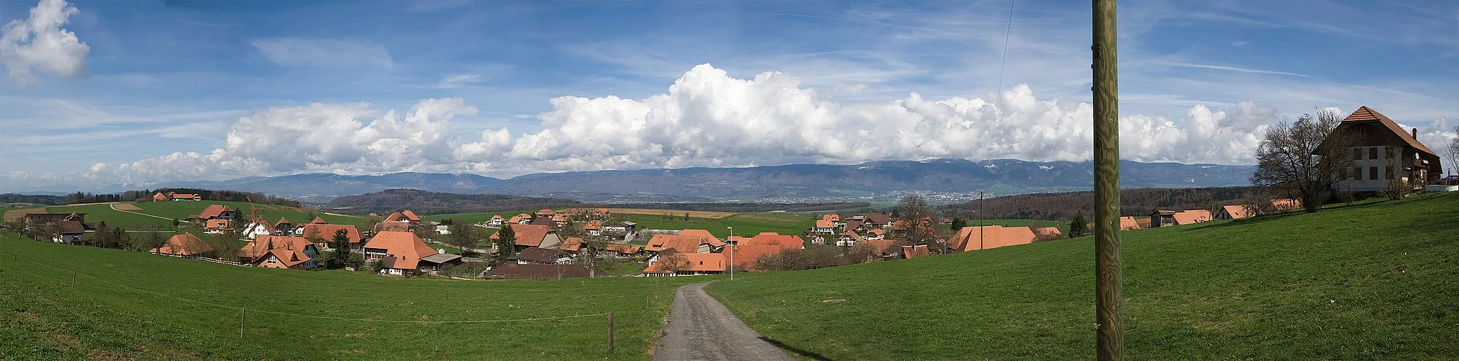 Photo showing: Panorama von Biezwil, Schweiz