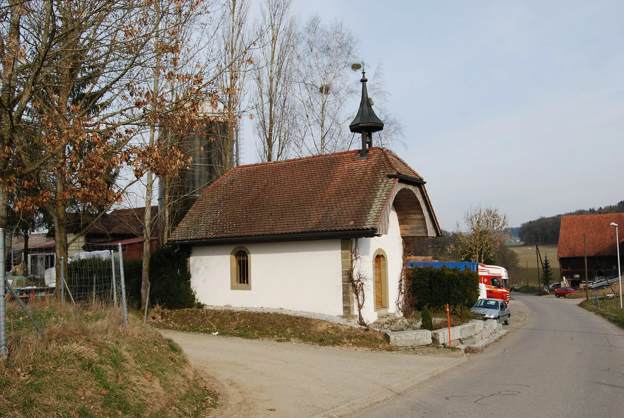 Photo showing: Chapel of Saint-Udalric at Chésopelloz, canton of Fribourg, Switzerland