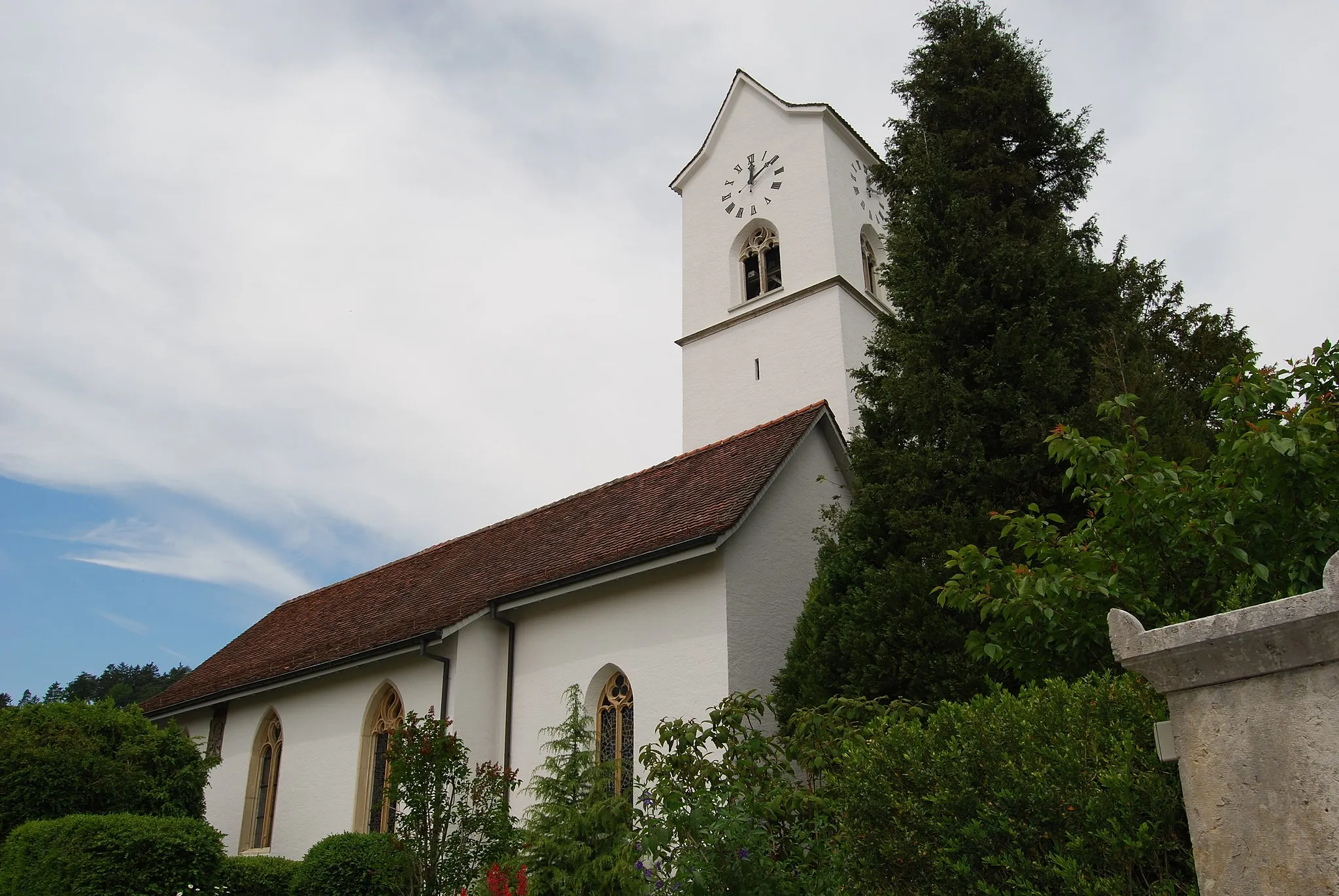 Photo showing: Protestant Church of Lengnau, canton of Bern, Switzerland