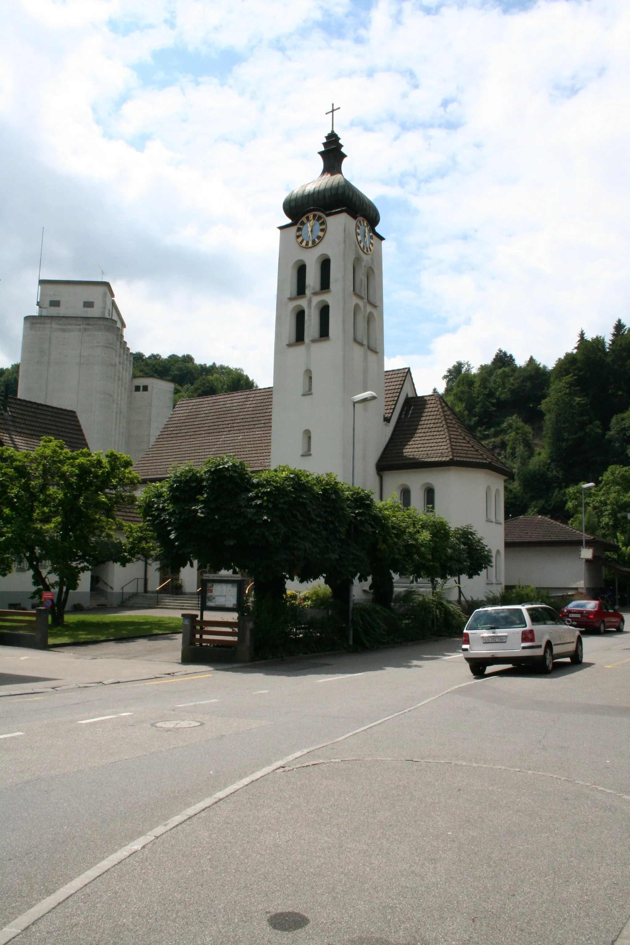 Photo showing: Reformierte Kirche von Wolhusen. Architekt: Armin Meili (1892-1981).